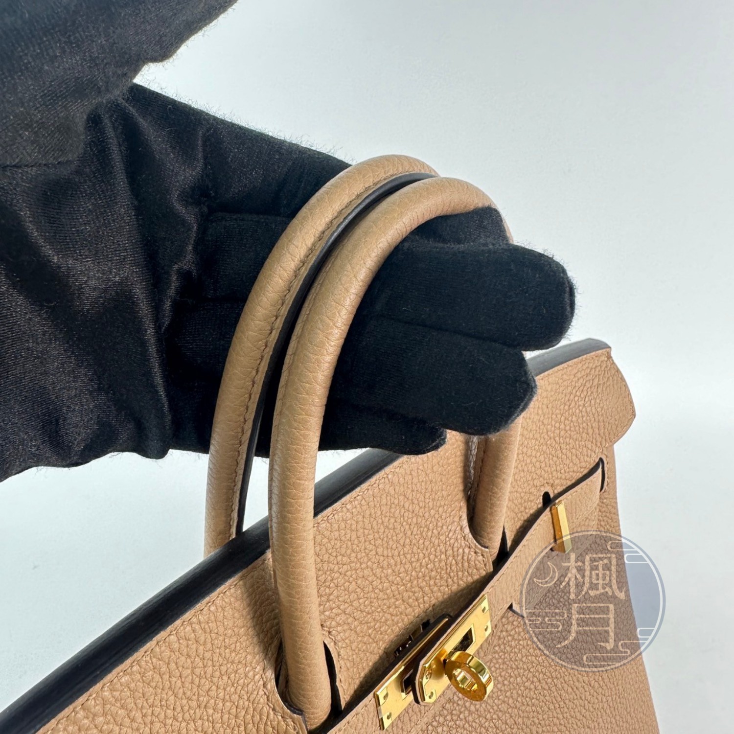 愛馬仕 Hermes Birkin Bag 柏金包 25 BK25 H041344/U刻 奶茶色BIRKIN25 0M 原廠盒子/防塵袋/鎖組