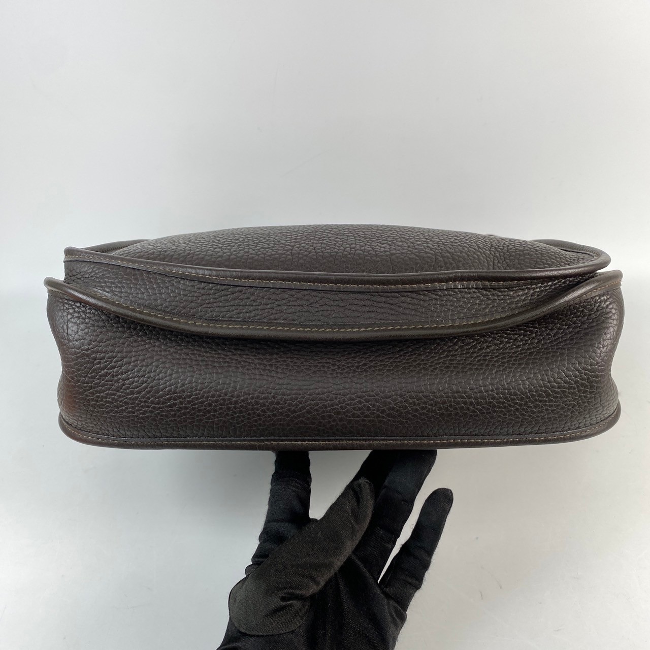 愛馬仕 Hermes Evelyne Bag 伊芙琳包 III 33 EV33 口H刻 深棕EVELYNE33 防塵袋/背帶