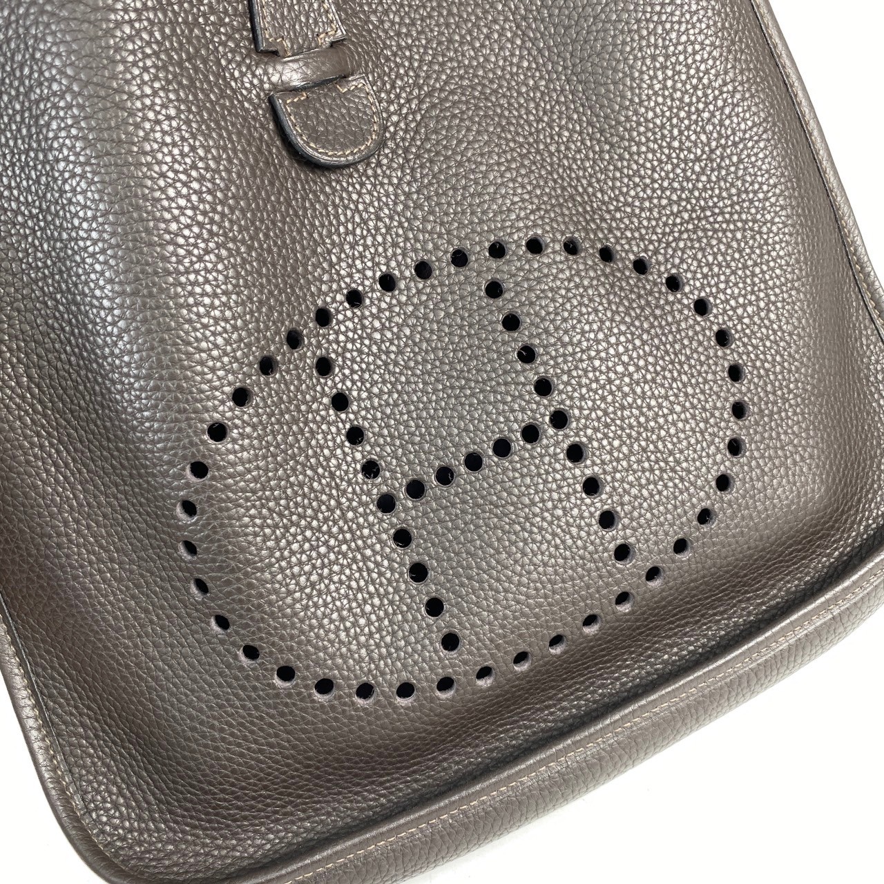 愛馬仕 Hermes Evelyne Bag 伊芙琳包 III 33 EV33 口H刻 深棕EVELYNE33 防塵袋/背帶