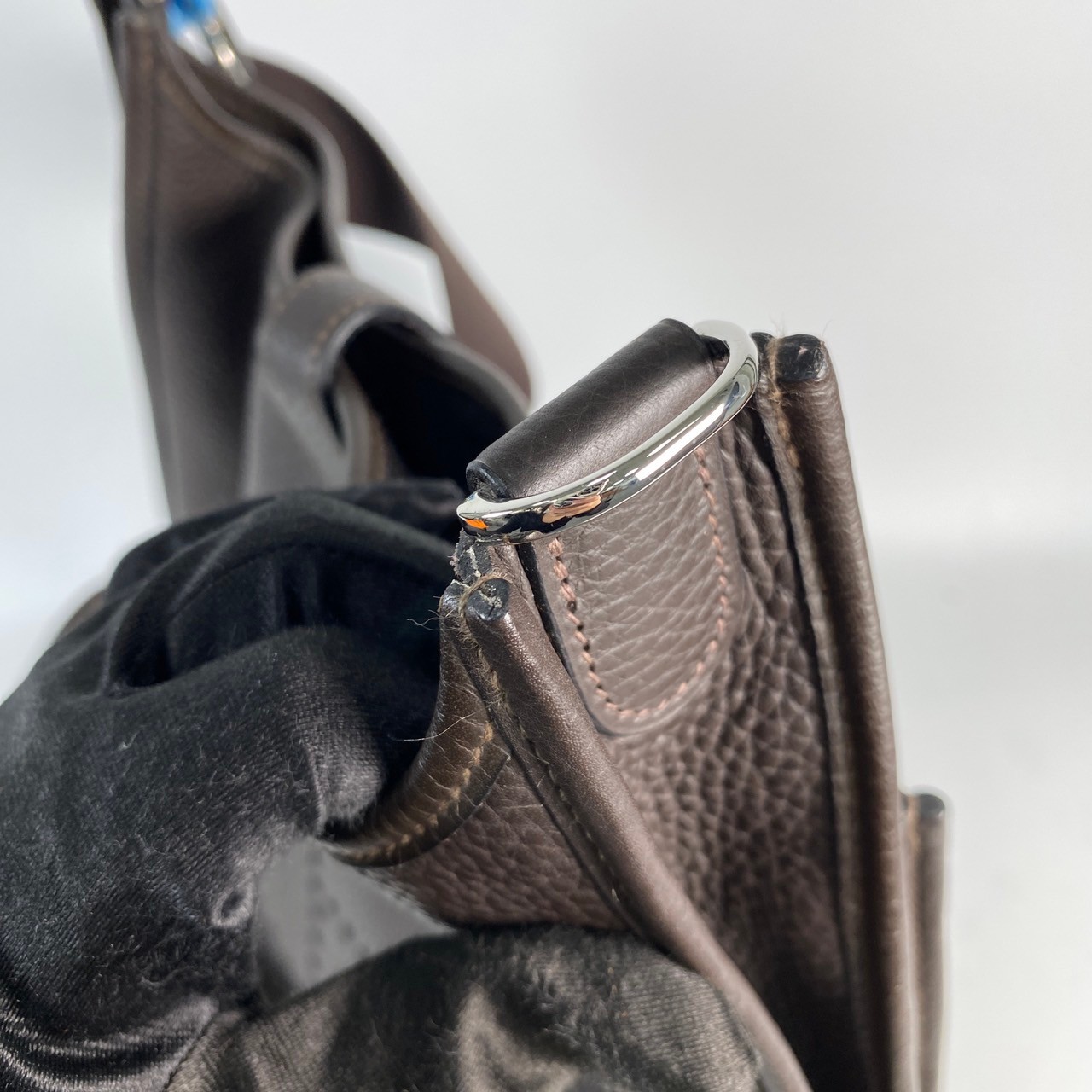 愛馬仕 Hermes Evelyne Bag 伊芙琳包 III 33 EV33 口H刻 深棕EVELYNE33 防塵袋/背帶