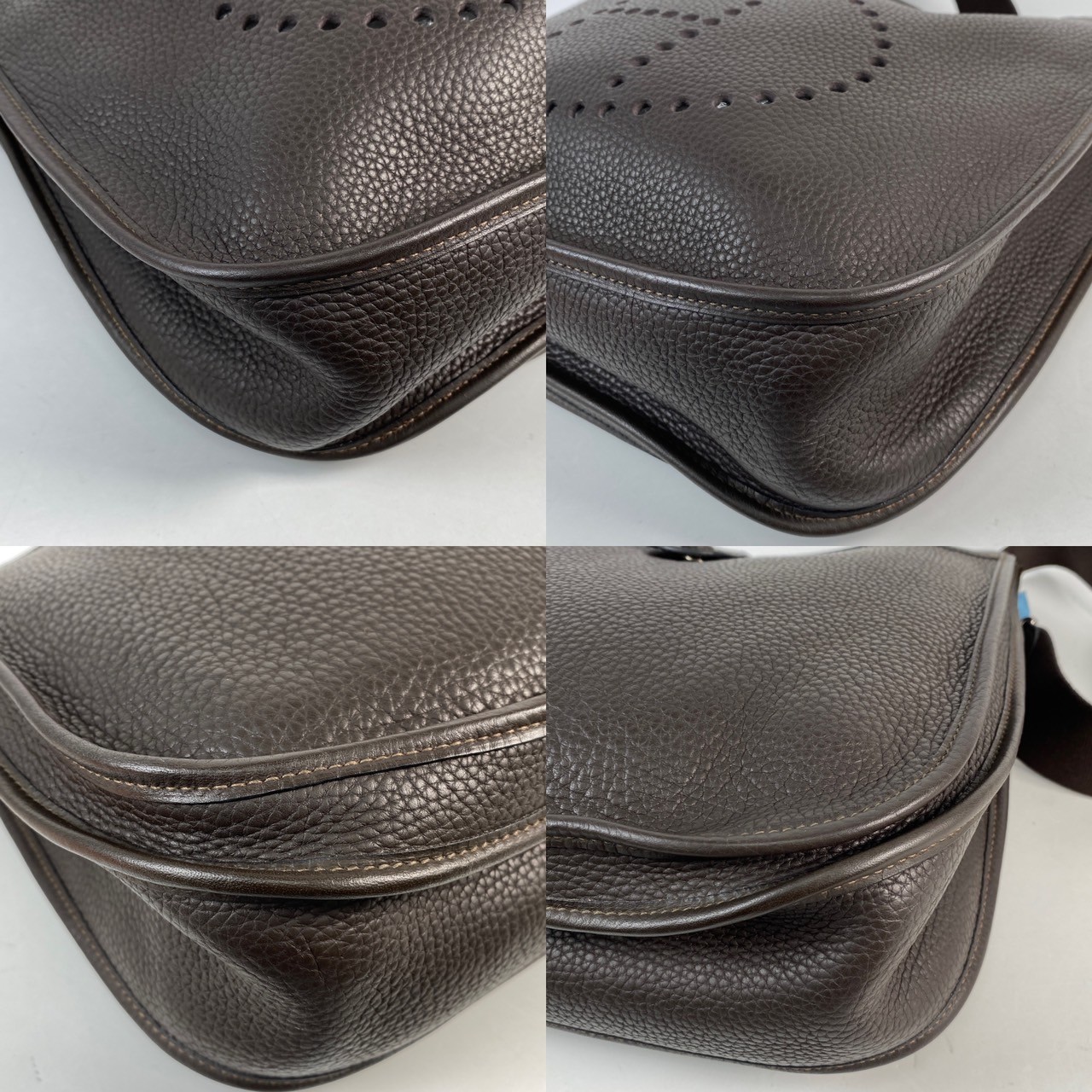愛馬仕 Hermes Evelyne Bag 伊芙琳包 III 33 EV33 口H刻 深棕EVELYNE33 防塵袋/背帶