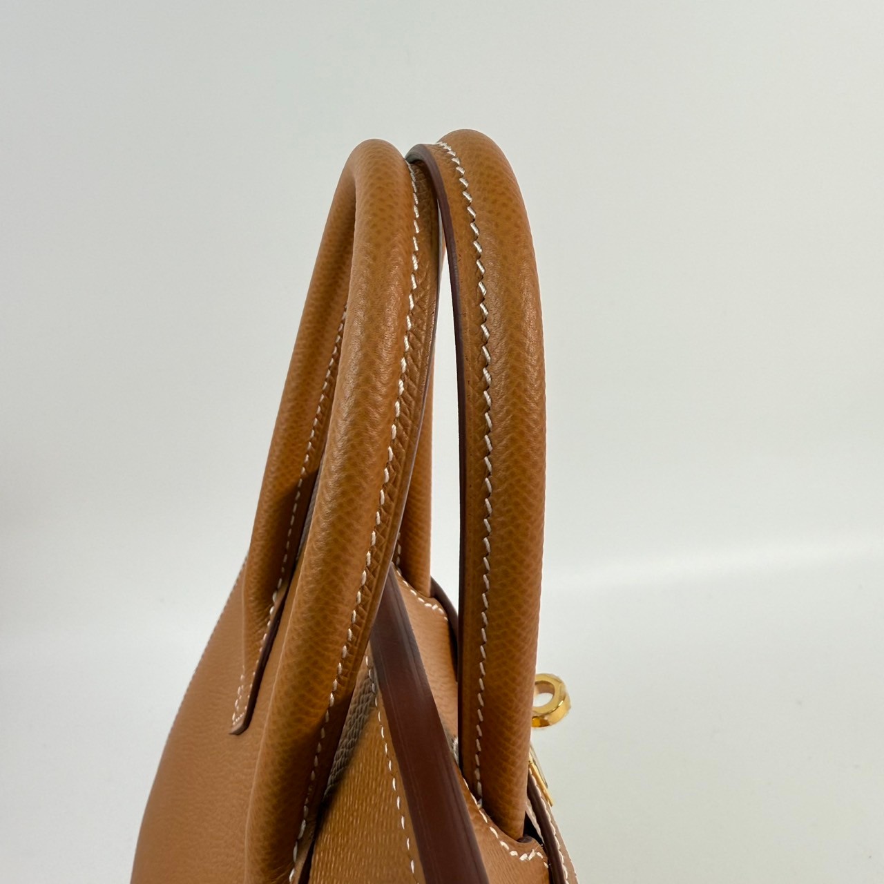 愛馬仕 Hermes Birkin Bag 柏金包 25 BK25 W刻 　金棕金BIRKIN25 EPSOM 外縫 原廠盒子/防塵袋/購買證明影本