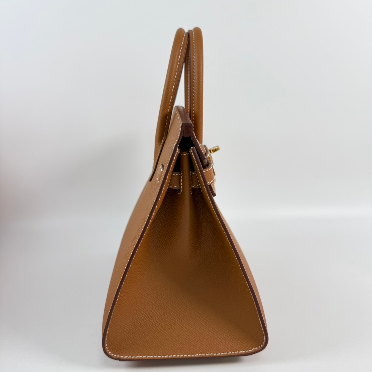 愛馬仕 Hermes Birkin Bag 柏金包 25 BK25 W刻 　金棕金BIRKIN25 EPSOM 外縫 原廠盒子/防塵袋/購買證明影本