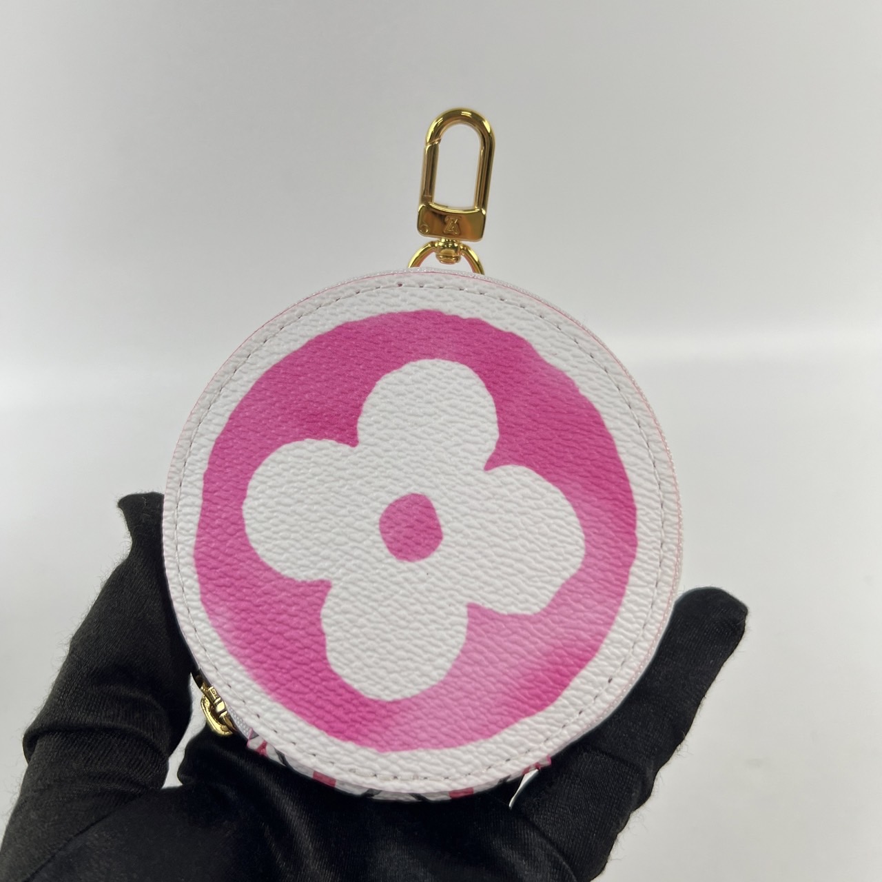 路易威登 LOUIS VUITTON OnTheGo PM 花卉 肩背 手提包 M22976 晶片款 粉白原花ONTHEGO PM 無附屬品