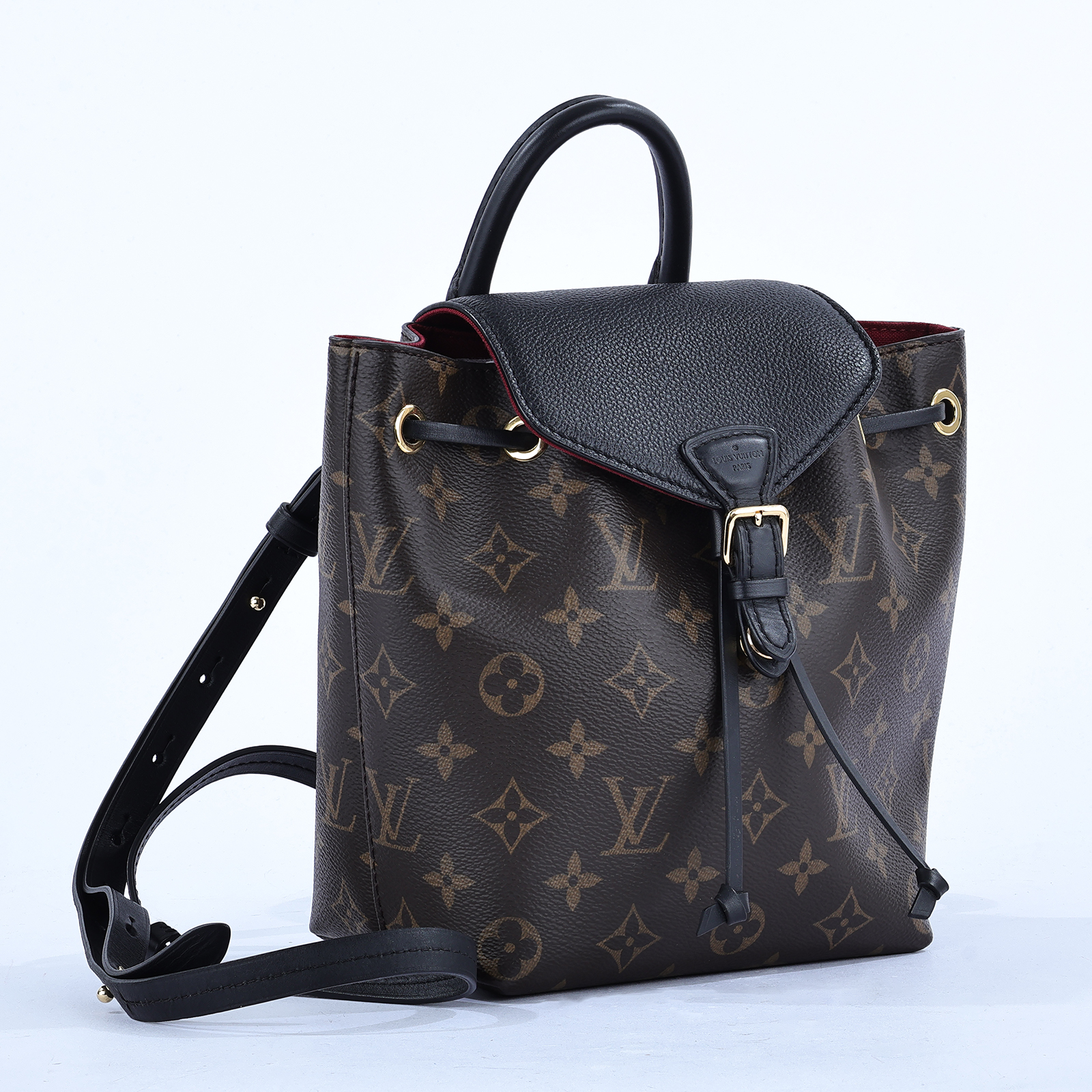路易威登 LOUIS VUITTON Montsouris BB 經典帆布 後背包 M45516 ☆原花MONTSOURIS BB 原廠盒子/防塵袋/購買證明