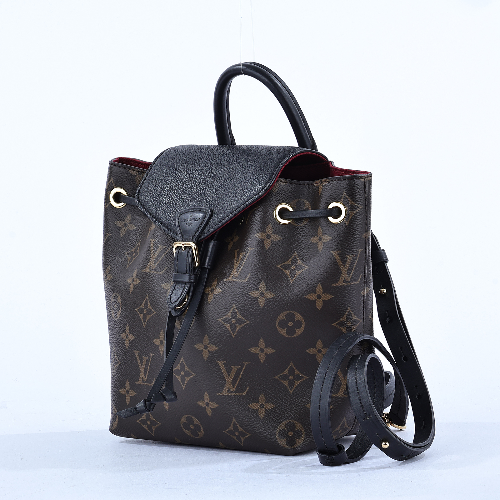 路易威登 LOUIS VUITTON Montsouris BB 經典帆布 後背包 M45516 ☆原花MONTSOURIS BB 原廠盒子/防塵袋/購買證明
