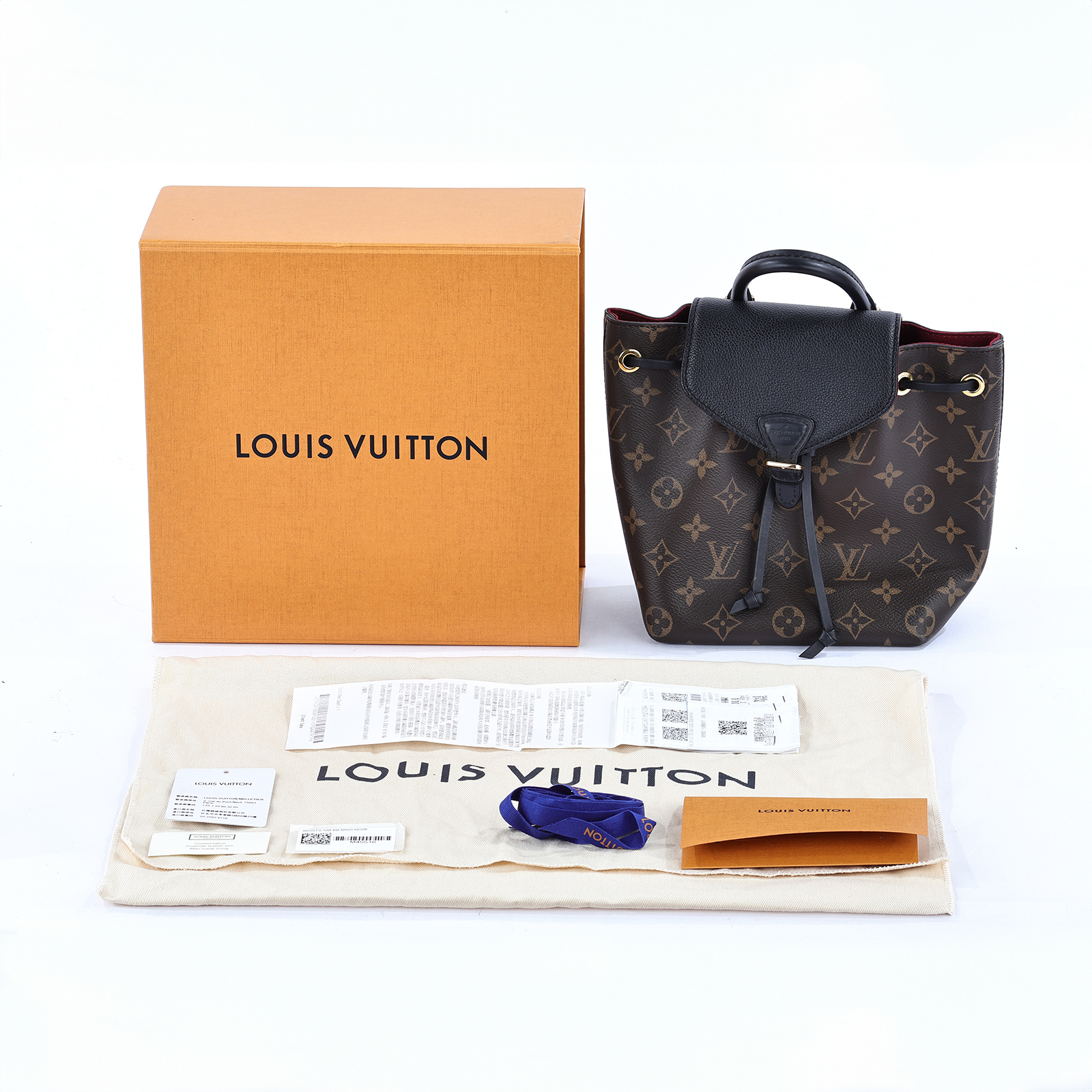 路易威登 LOUIS VUITTON Montsouris BB 經典帆布 後背包 M45516 ☆原花MONTSOURIS BB 原廠盒子/防塵袋/購買證明