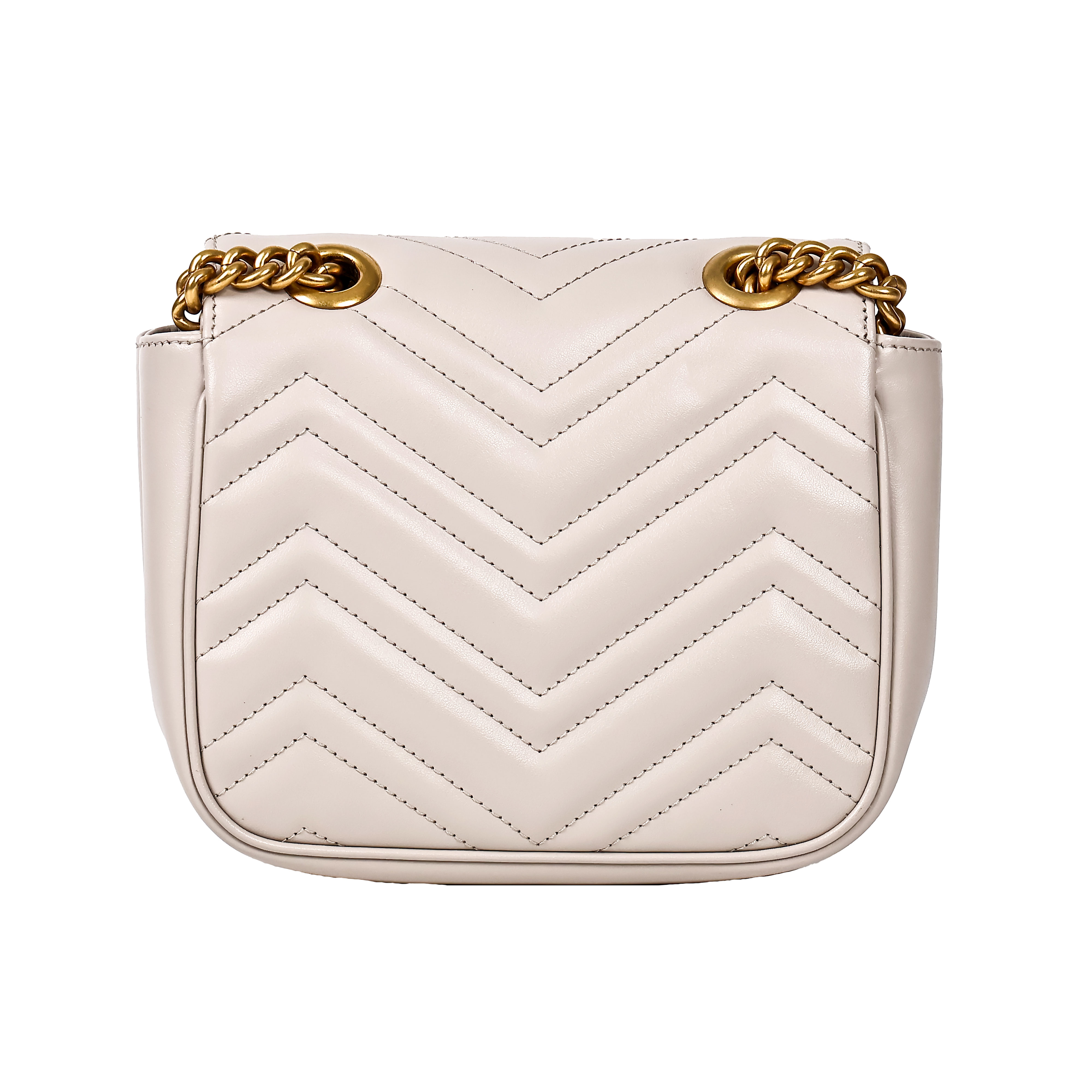 古馳 GUCCI Marmont 方胖子 肩背包 739682 米MARMONT肩背包 原廠盒子/防塵袋/購買證明影本