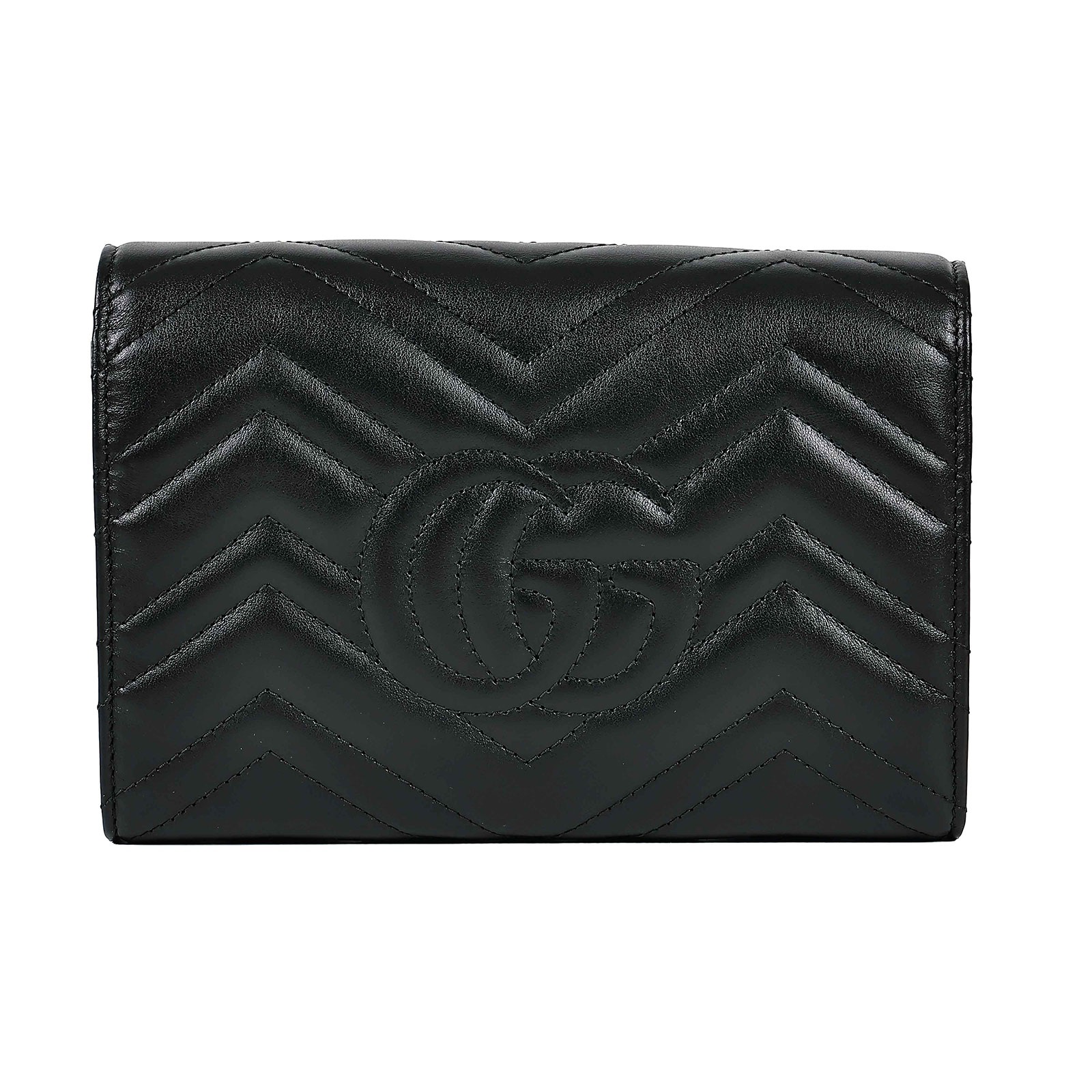 古馳 GUCCI GG Marmont 絎縫 迷你 肩背包 474575 黑MARMONT WOC 防塵袋