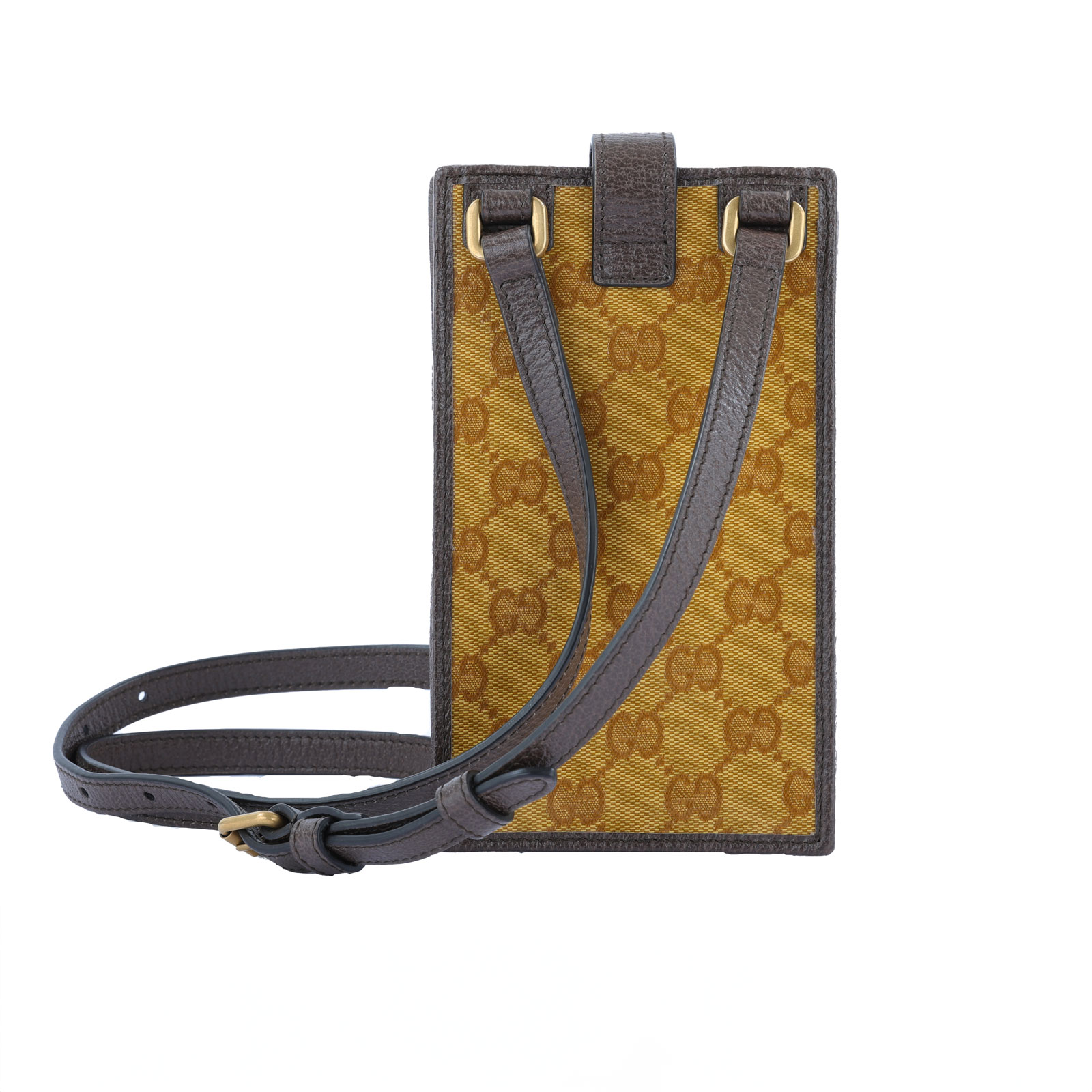 古馳 GUCCI Adidas 聯名 手機包 702203 黃GG聯名手機袋 無附屬品