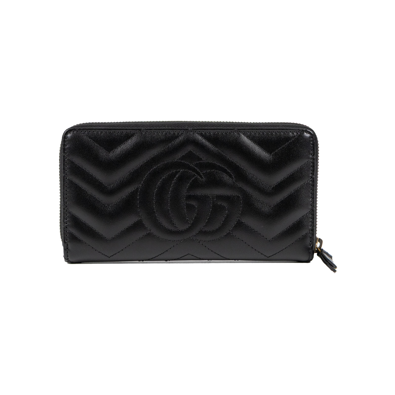 古馳 GUCCI Marmont 全拉鍊式 錢包 長夾 443123 黑MARMONT拉鍊長夾 原廠盒子/防塵袋