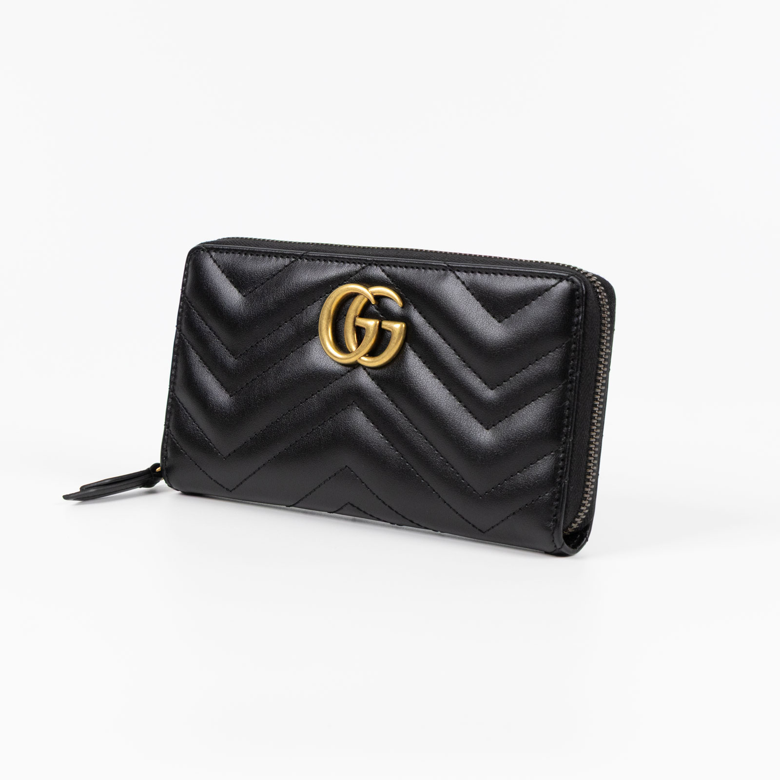 古馳 GUCCI Marmont 全拉鍊式 錢包 長夾 443123 黑MARMONT拉鍊長夾 原廠盒子/防塵袋