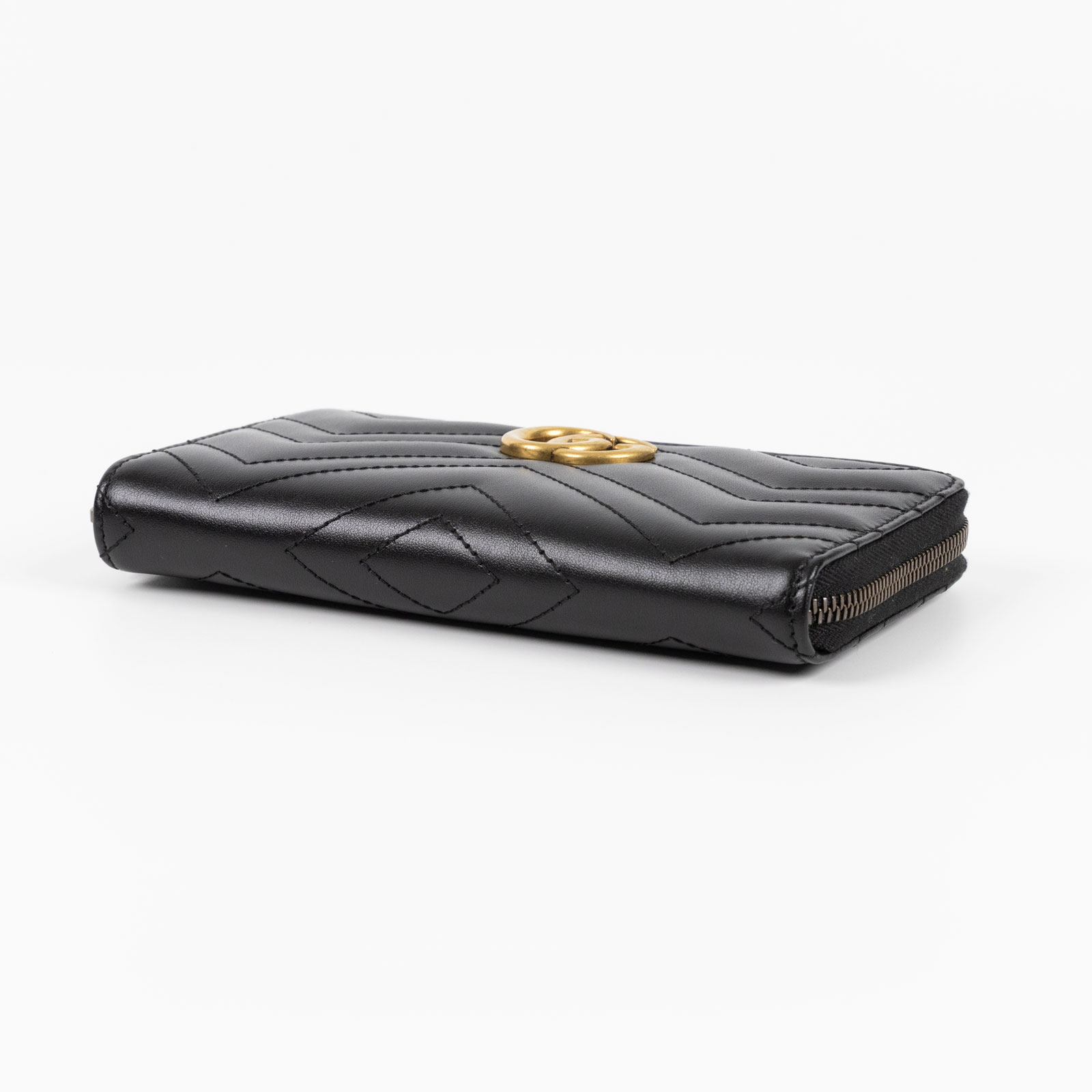 古馳 GUCCI Marmont 全拉鍊式 錢包 長夾 443123 黑MARMONT拉鍊長夾 原廠盒子/防塵袋