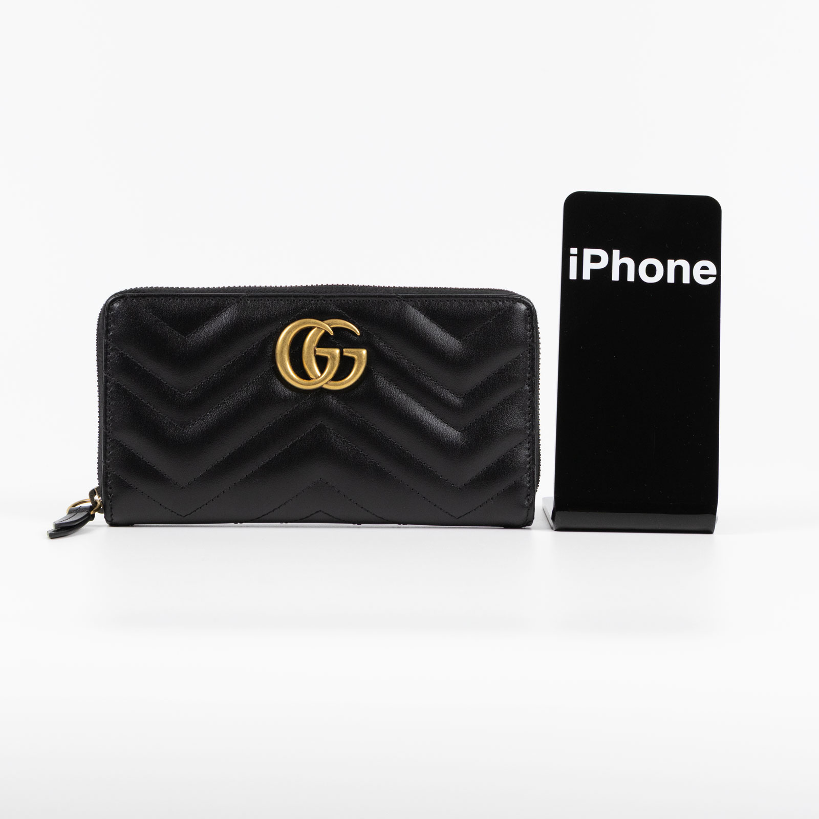 古馳 GUCCI Marmont 全拉鍊式 錢包 長夾 443123 黑MARMONT拉鍊長夾 原廠盒子/防塵袋