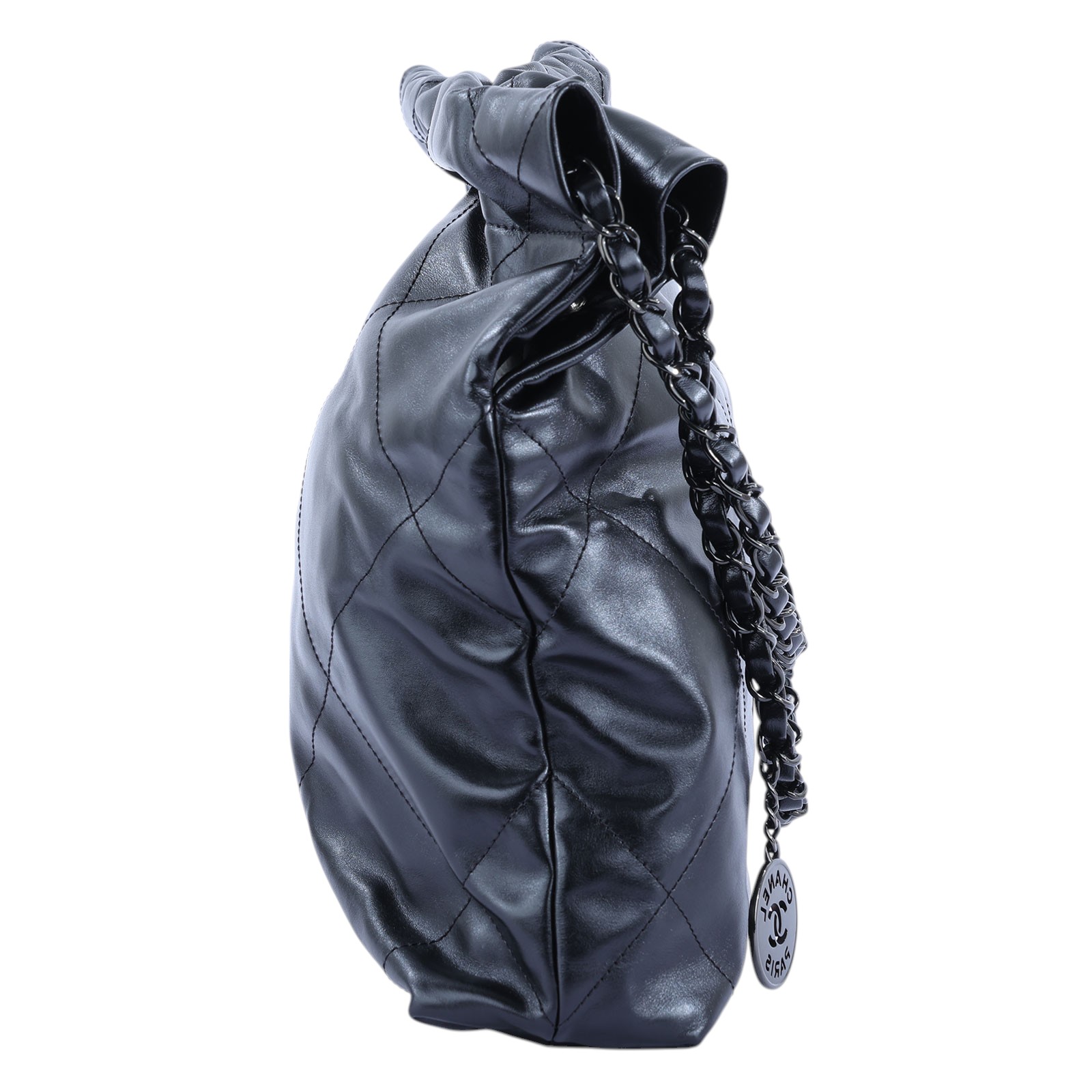 香奈兒 CHANEL 22 小型 束口包 AS3260 晶片款 SO BLACK 22包 小號 原廠盒子/防塵袋/購買證明