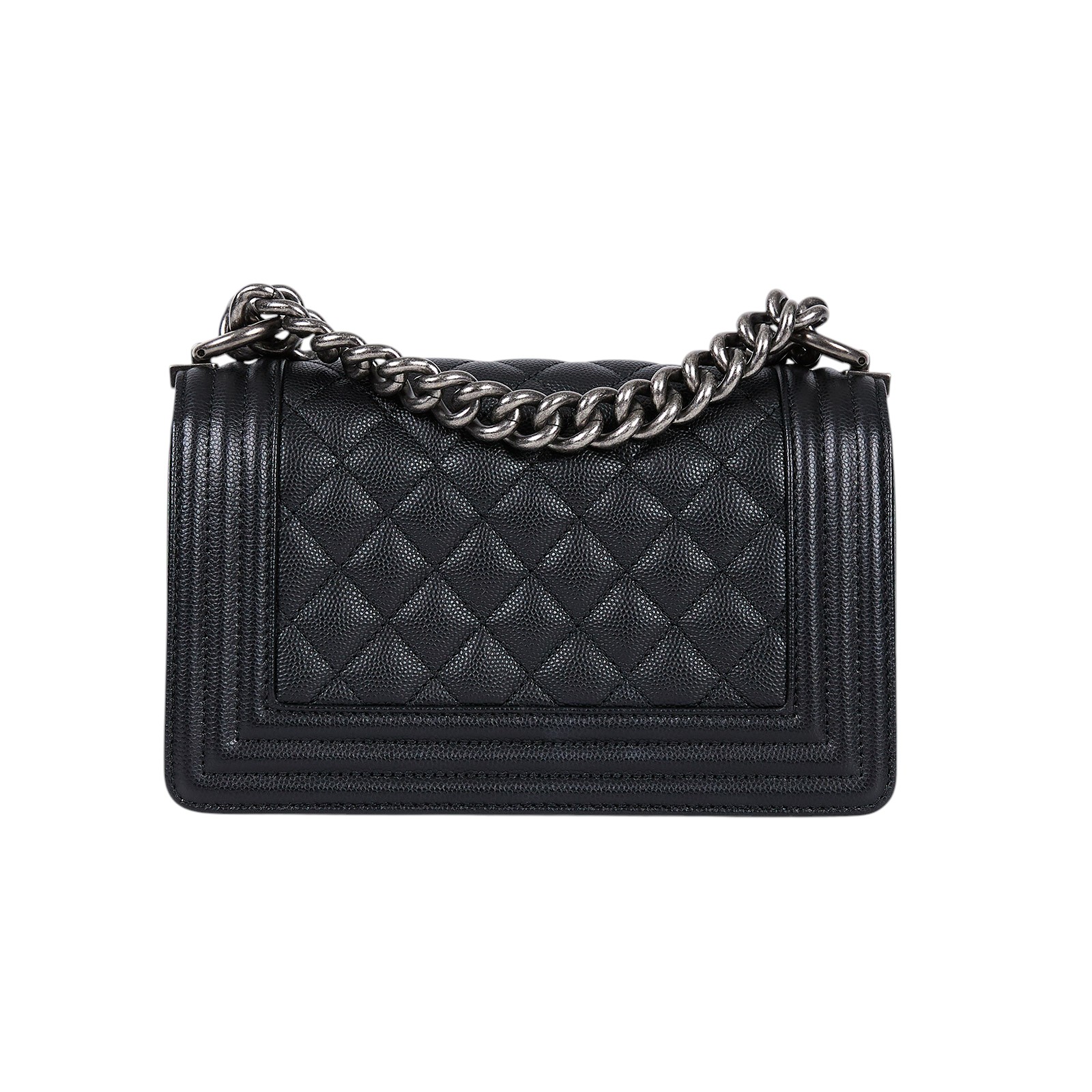 香奈兒 CHANEL Boy 20 小型 口蓋包 A67085 晶片款 黑荔枝BOY20 防塵袋