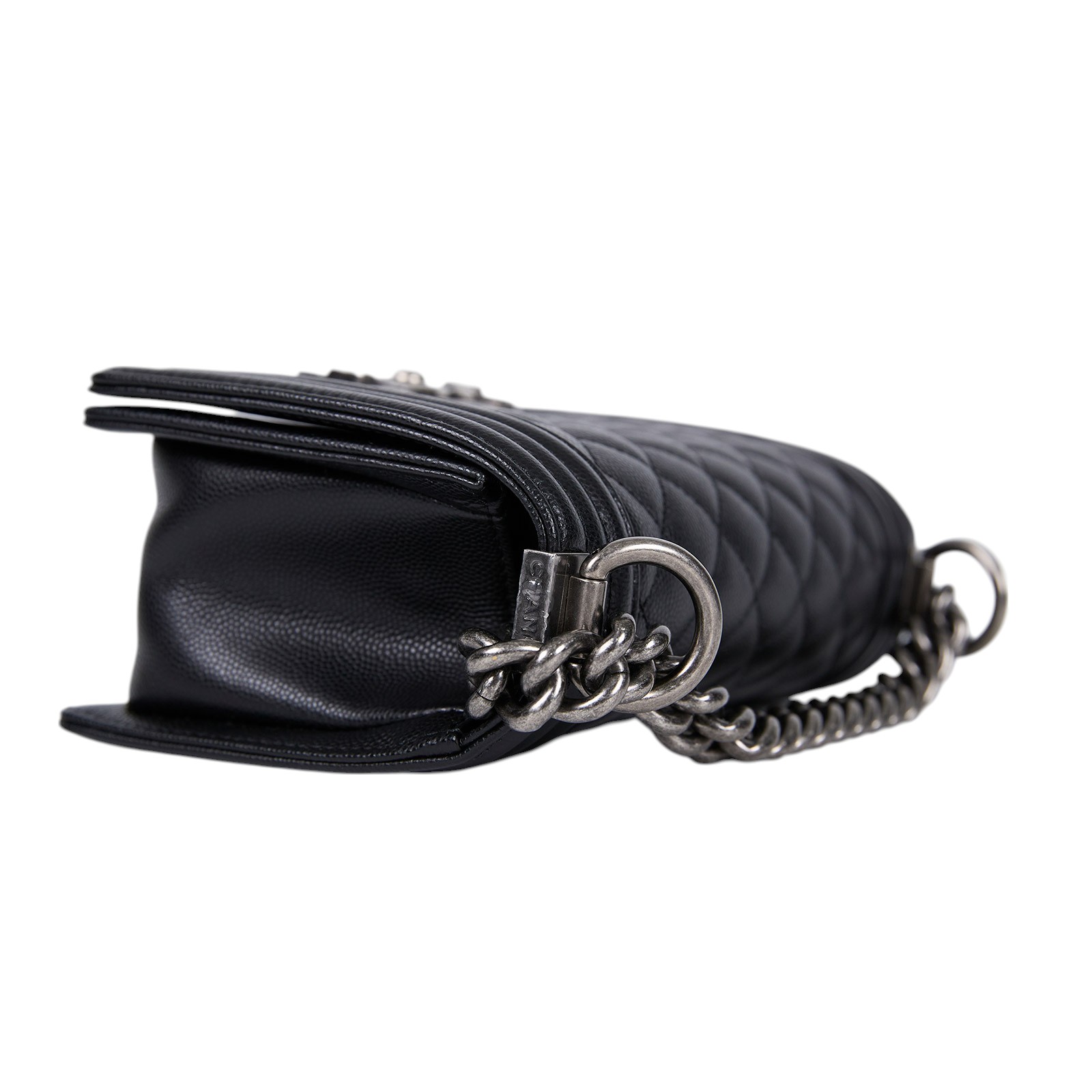 香奈兒 CHANEL Boy 20 小型 口蓋包 A67085 晶片款 黑荔枝BOY20 防塵袋