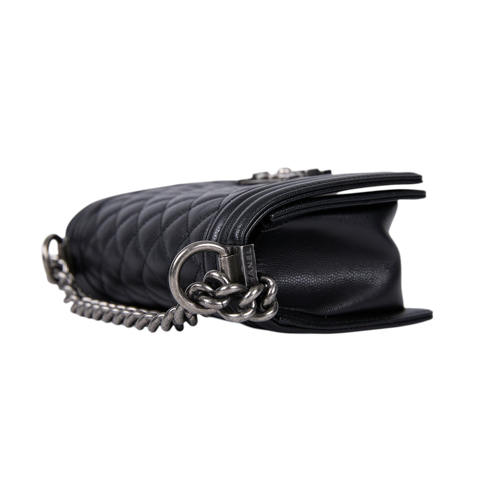 香奈兒 CHANEL Boy 20 小型 口蓋包 A67085 晶片款 黑荔枝BOY20 防塵袋