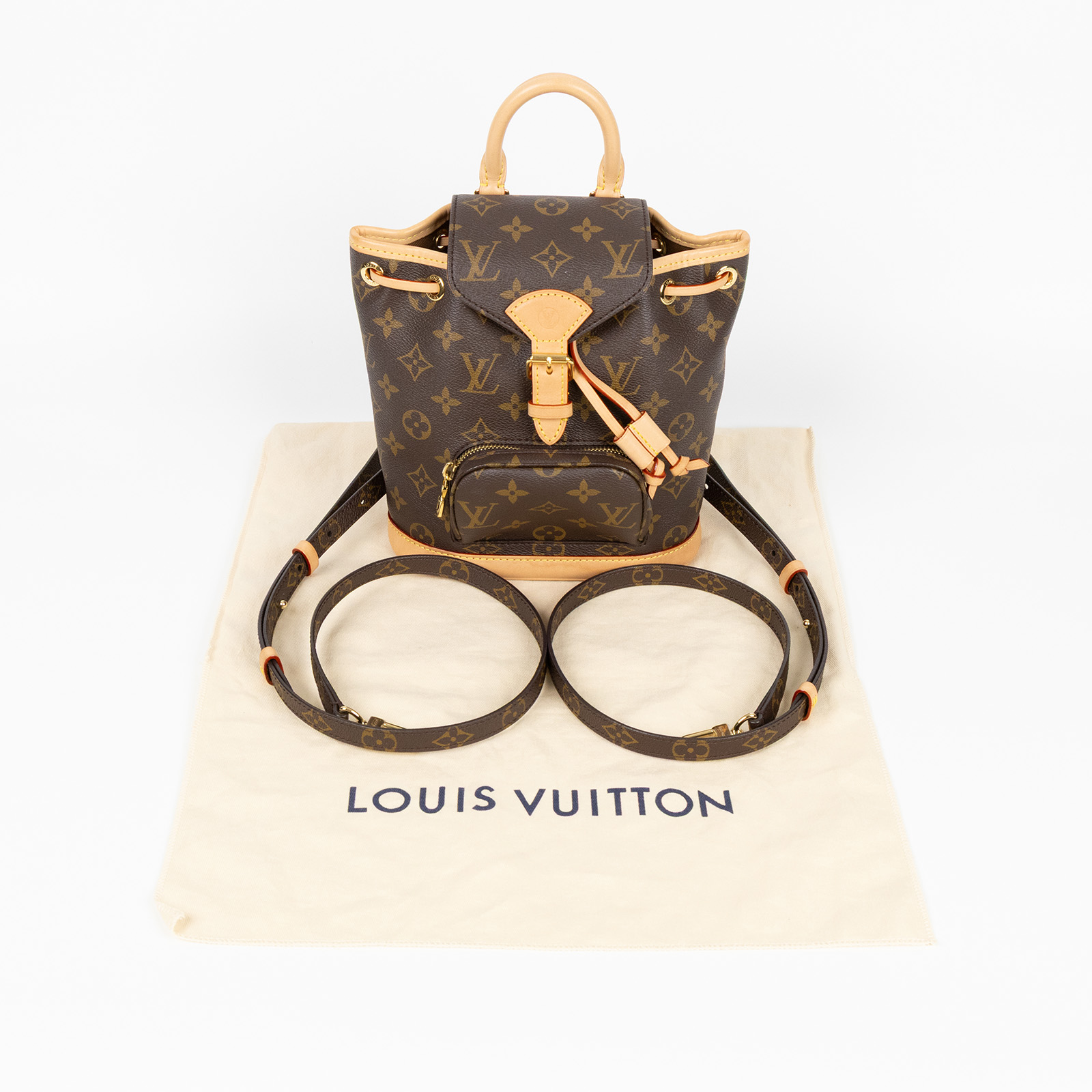 路易威登 LOUIS VUITTON Montsouris Mini 後背包 經典帆布 M11199 晶片款 原花MONTSOURIS MINI後背包 防塵袋