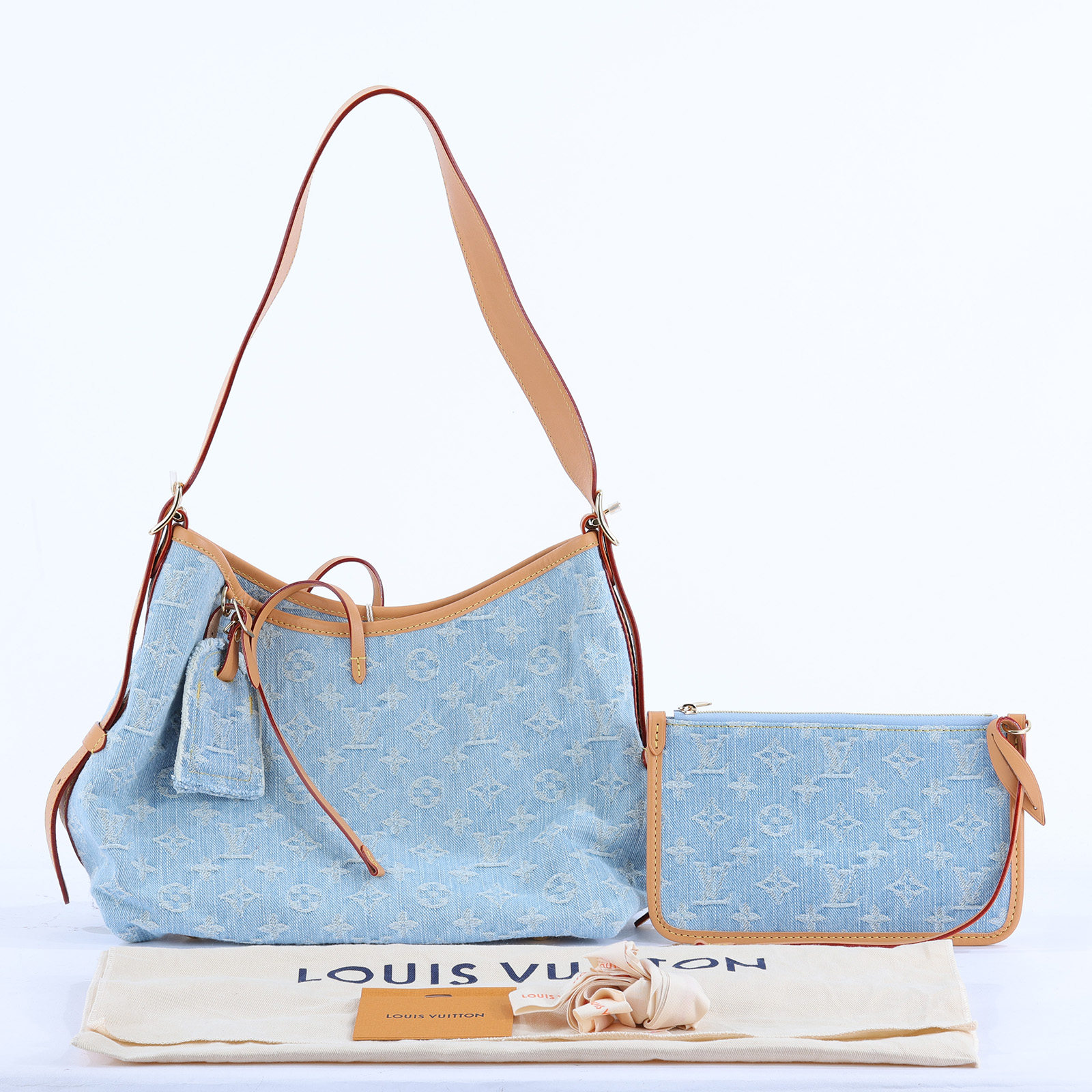 路易威登 LOUIS VUITTON CarryAll PM 肩背包 丹寧 M11462 晶片款 丹寧CARRYALL PM 防塵袋/內袋