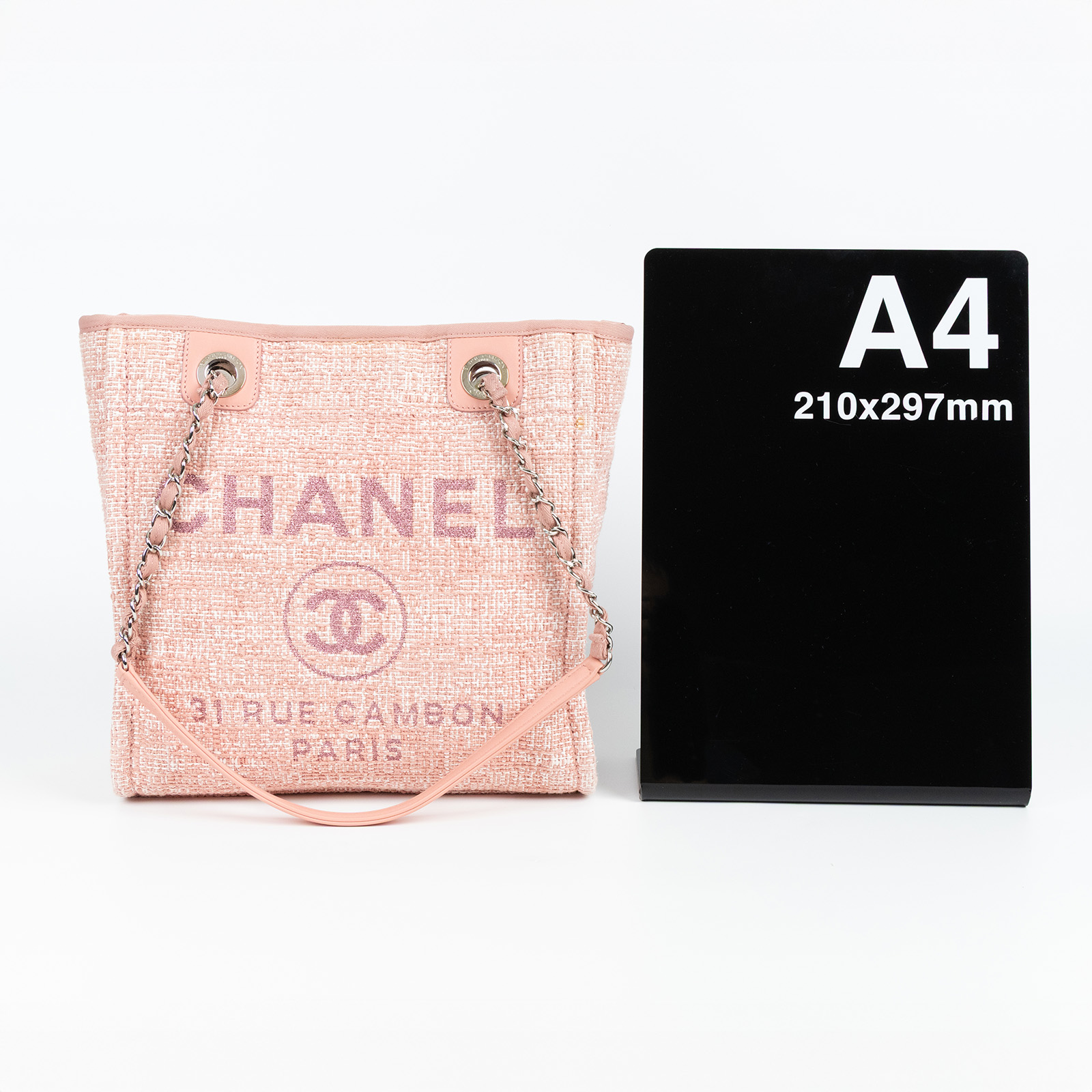 香奈兒 CHANEL 海灘包 迷你  25開粉海灘包 小款 保證卡