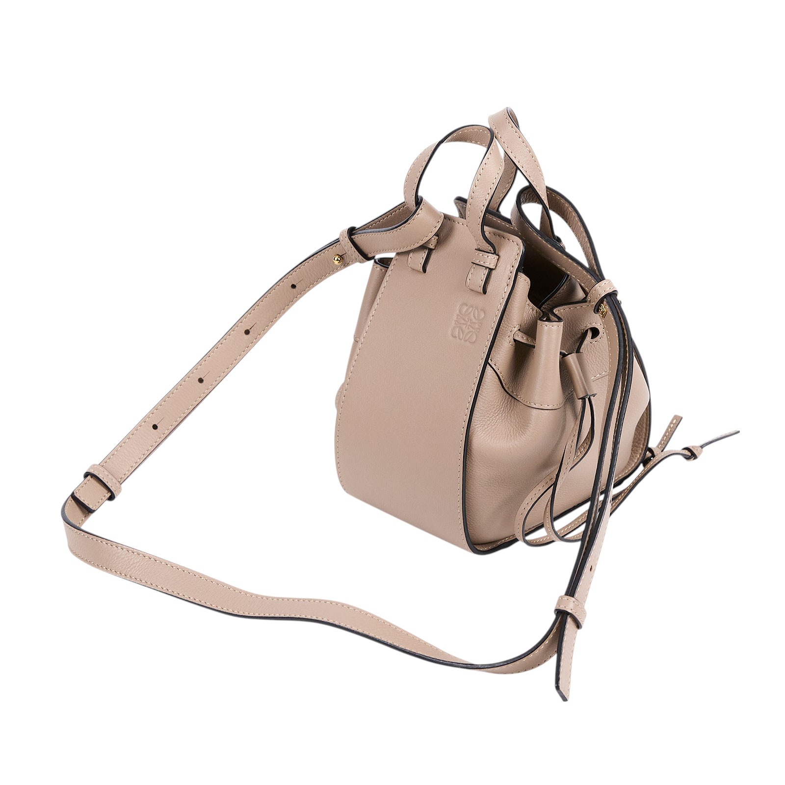 羅意威 LOEWE Mini Hammock drawstring 迷你 小牛皮 肩背 吊床包 A538V07X15 灰HAMMOCK MINI 防塵袋