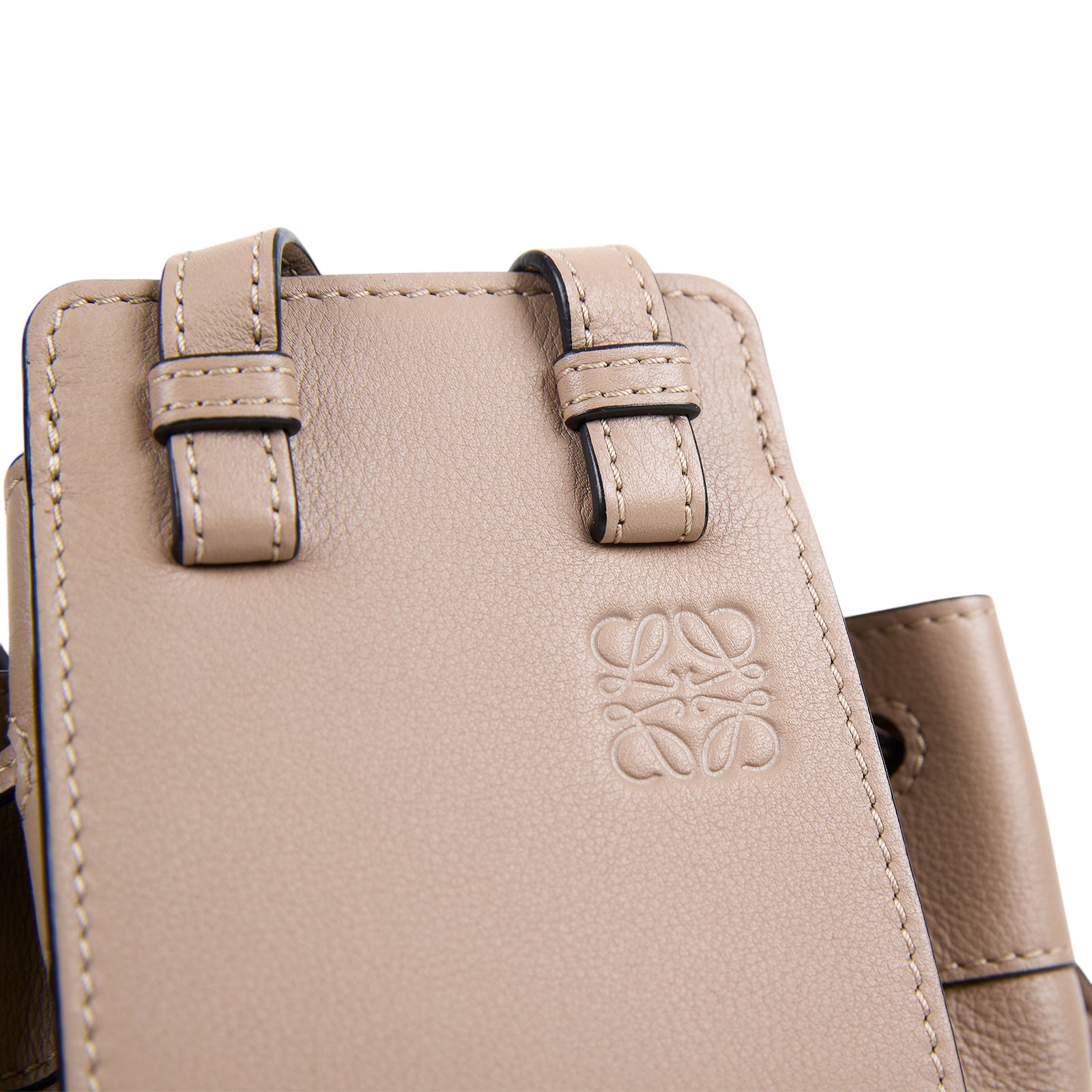 羅意威 LOEWE Mini Hammock drawstring 迷你 小牛皮 肩背 吊床包 A538V07X15 灰HAMMOCK MINI 防塵袋