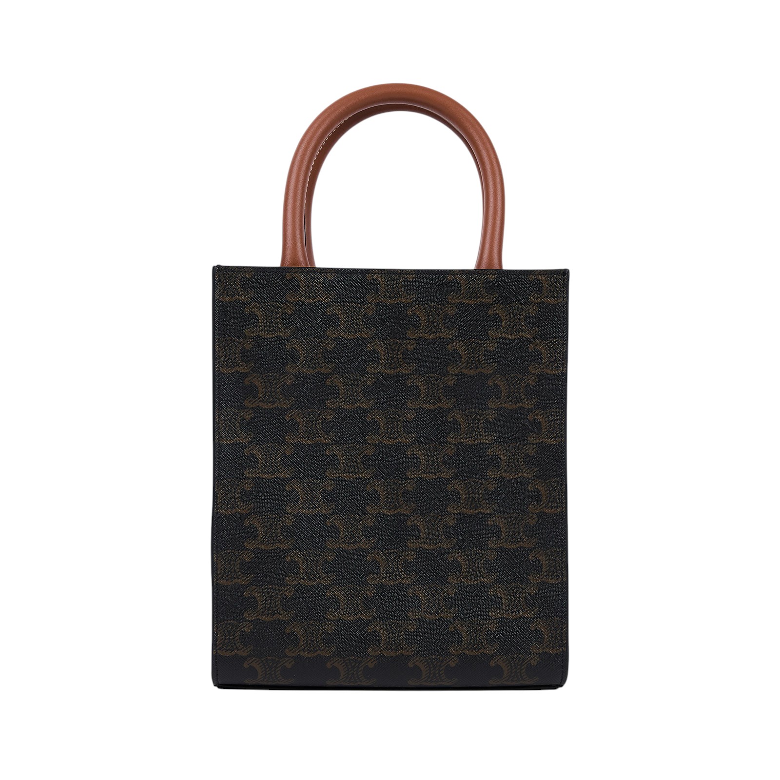 思琳 CELINE Triomphe帆布 迷你 直式 Cabas 肩背 手提包 194372BZK 凱旋門直立CABAS MINI 防塵袋/購買證明