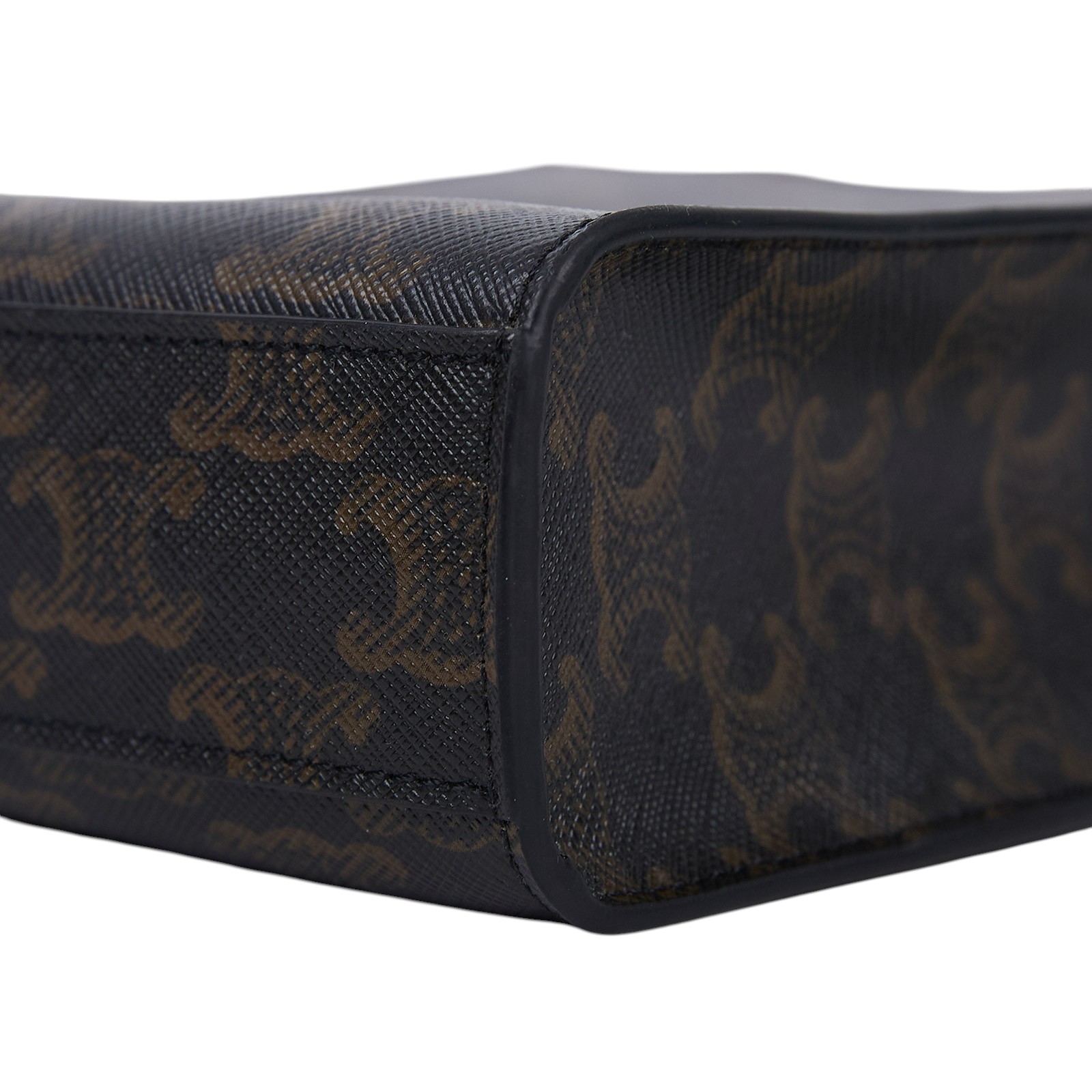 思琳 CELINE Triomphe帆布 迷你 直式 Cabas 肩背 手提包 194372BZK 凱旋門直立CABAS MINI 防塵袋/購買證明