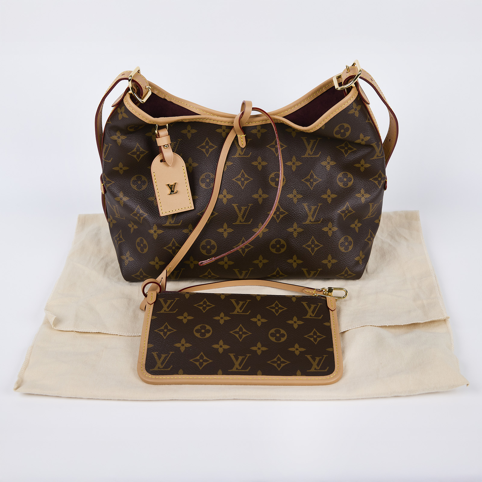 路易威登 LOUIS VUITTON CarryAll PM 原花 肩背包 M46203 晶片款 原花CARRYALL PM 防塵袋