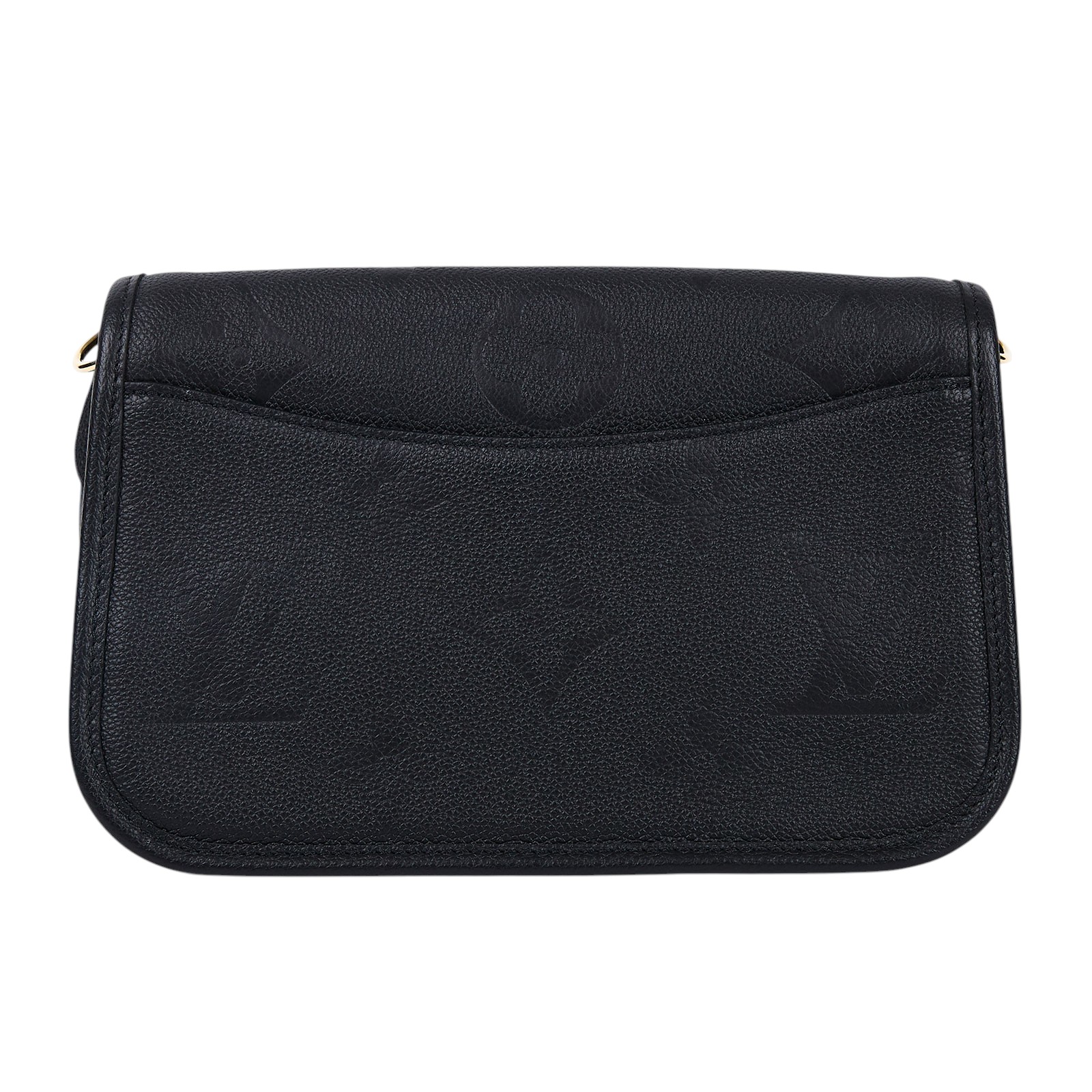 路易威登 LOUIS VUITTON Diane 腋下包法棍 單肩背包 黑色 M46386 晶片款 黑大原花壓紋DIANE 防塵袋/背帶