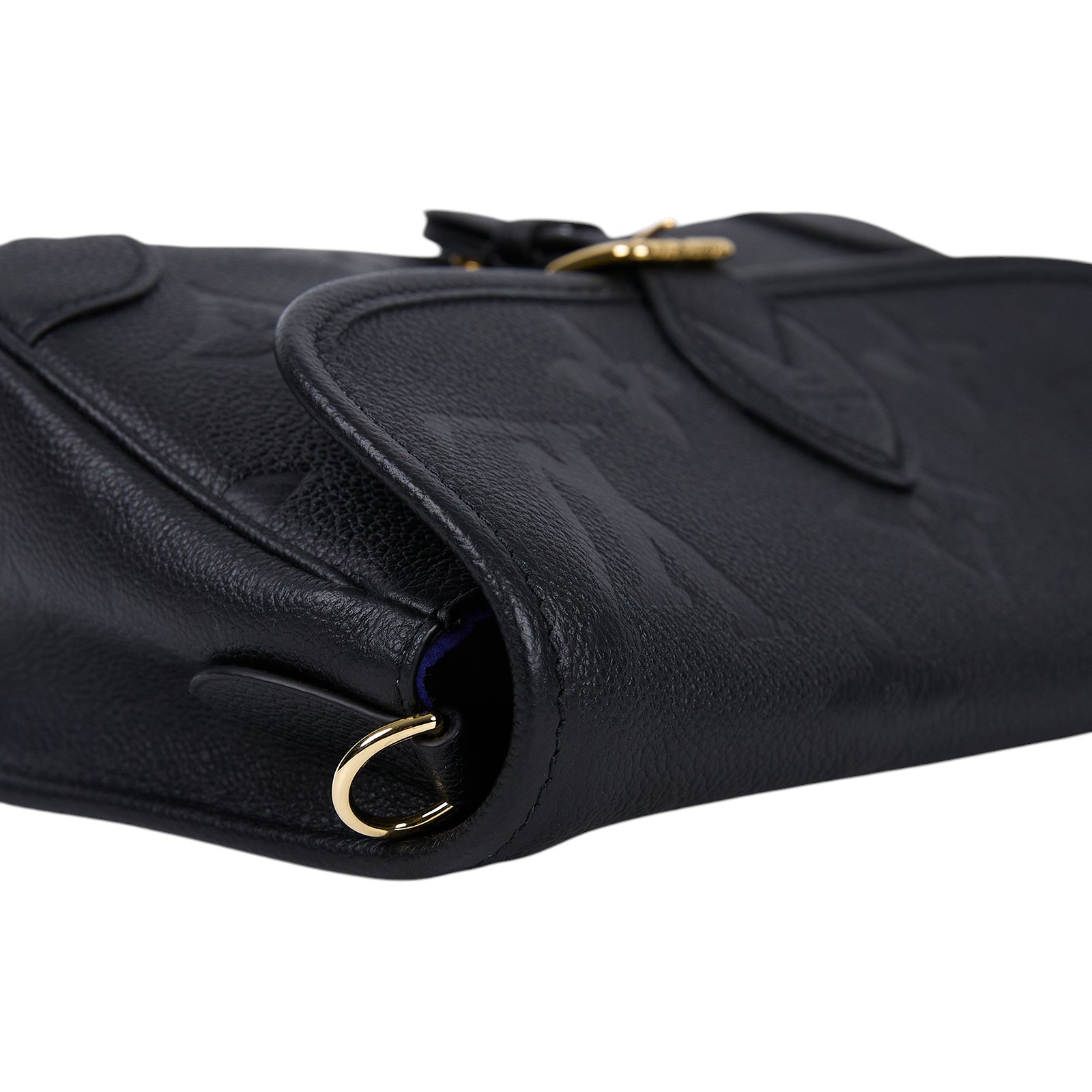 路易威登 LOUIS VUITTON Diane 腋下包法棍 單肩背包 黑色 M46386 晶片款 黑大原花壓紋DIANE 防塵袋/背帶