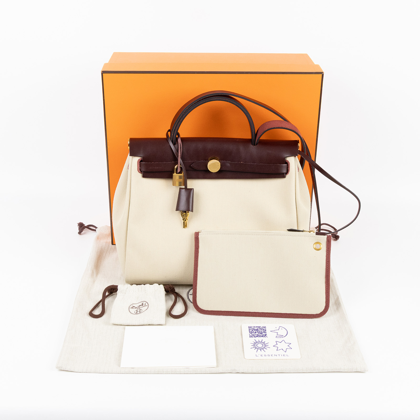 愛馬仕 Hermes Herbag Zip 31 HER31 Z刻 深棕HERBAG31 原廠盒子/防塵袋/鎖組(皮革輕微磨損)