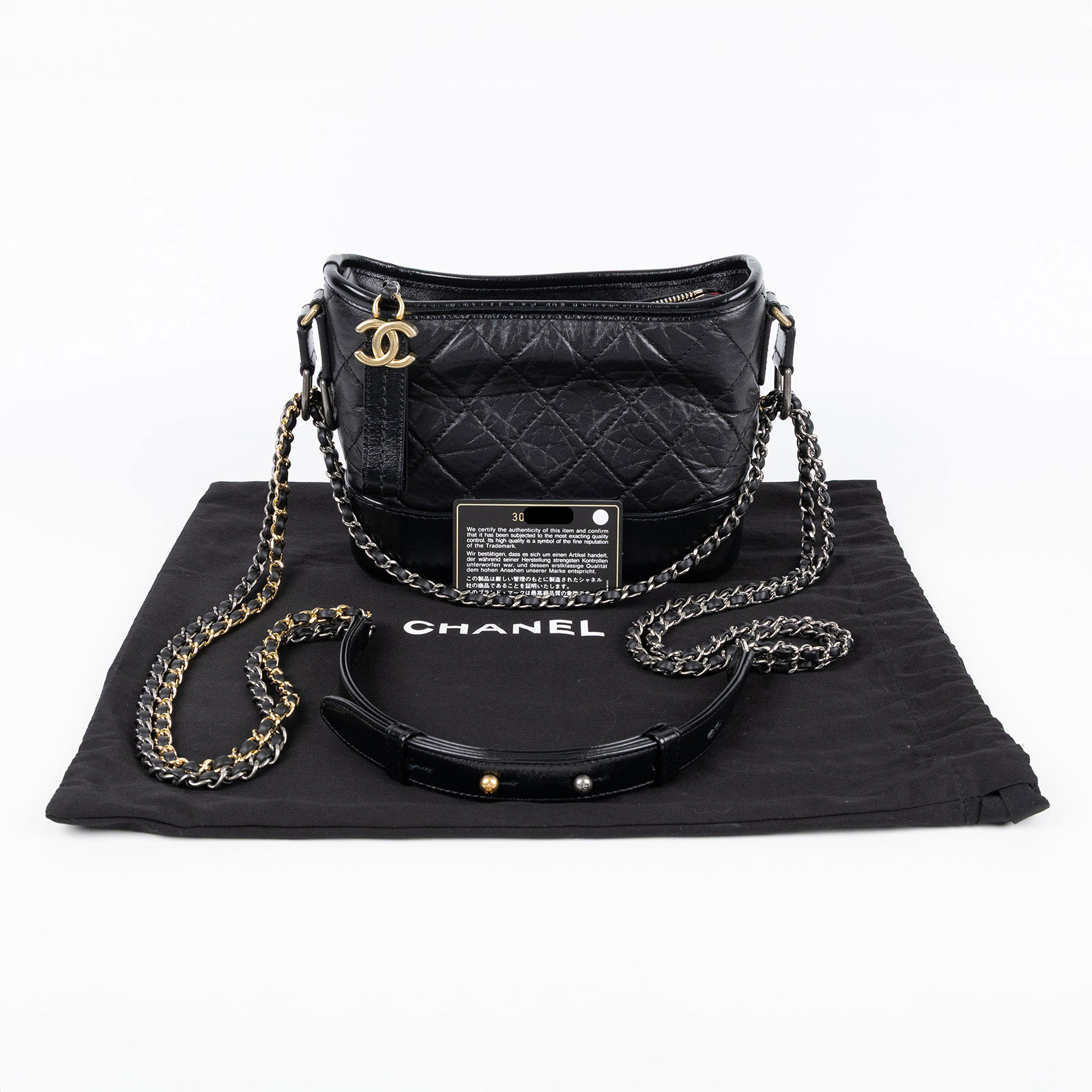 香奈兒 CHANEL 流浪包 小型 A91810 30開黑流浪包 小號 防塵袋/保證卡