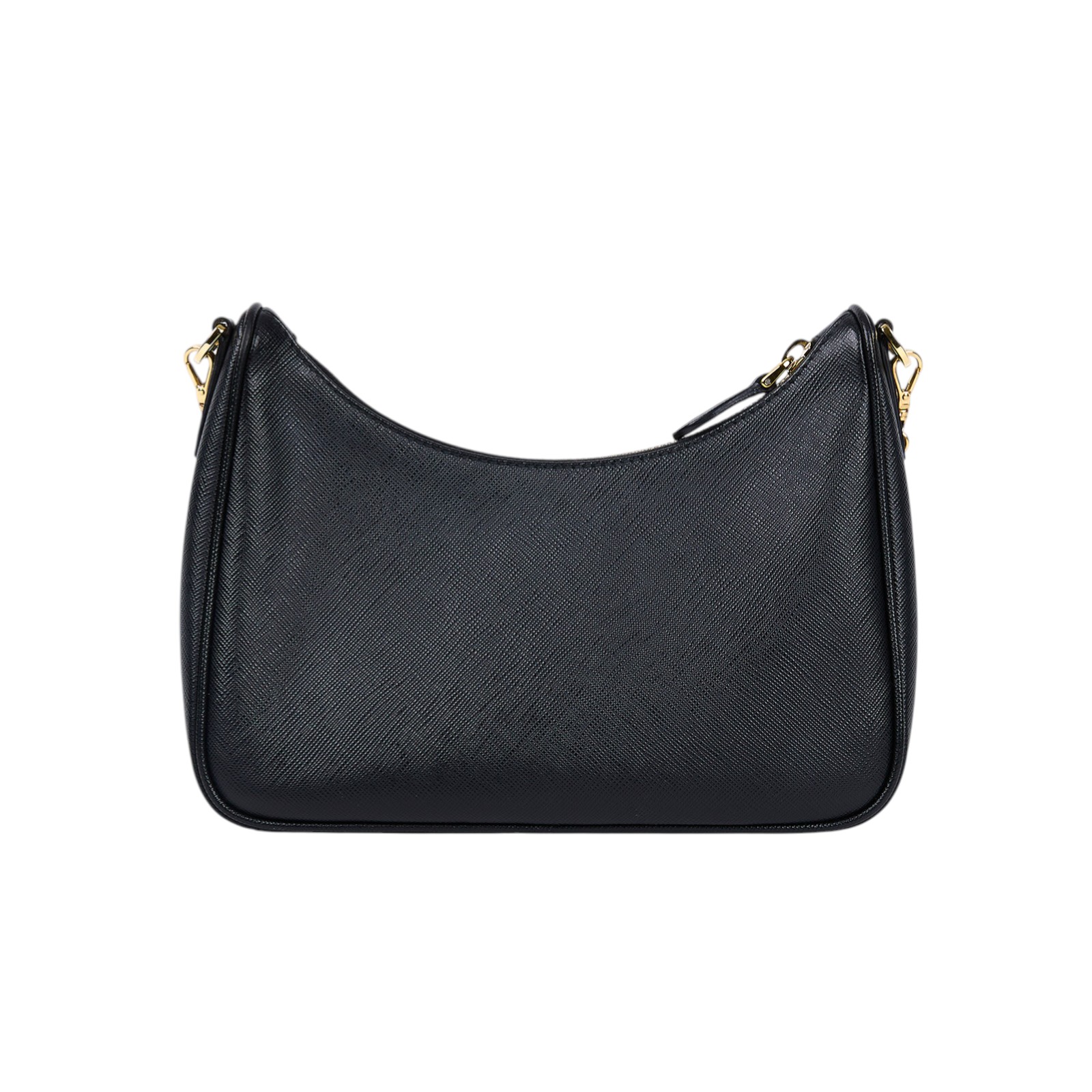 普拉達 PRADA Re-Edition 2005 Saffiano皮革手袋 1BH204_NZV 黑色皮革三合一 防塵袋