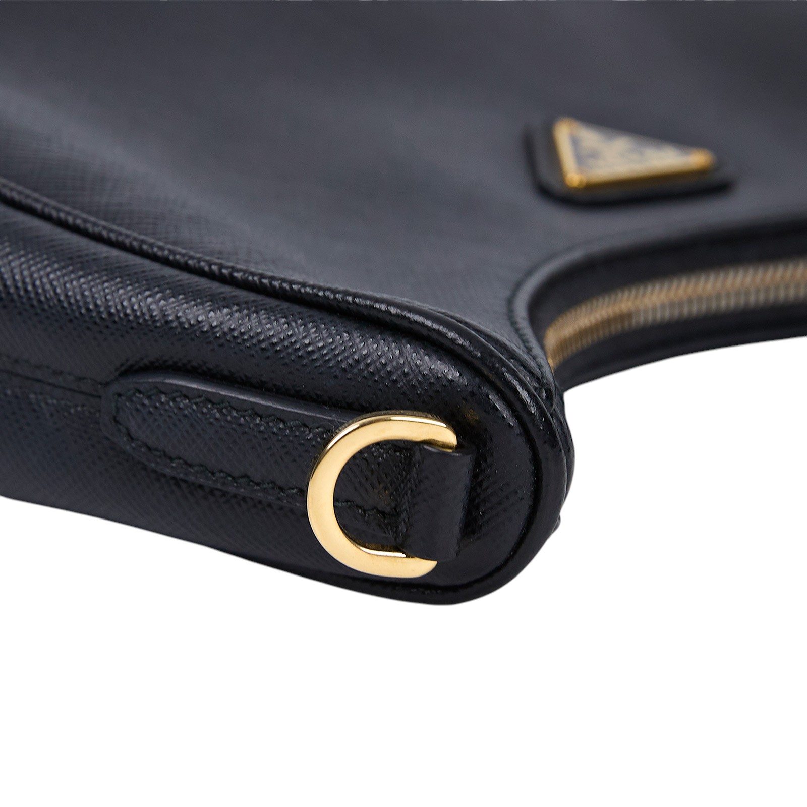 普拉達 PRADA Re-Edition 2005 Saffiano皮革手袋 1BH204_NZV 黑色皮革三合一 防塵袋