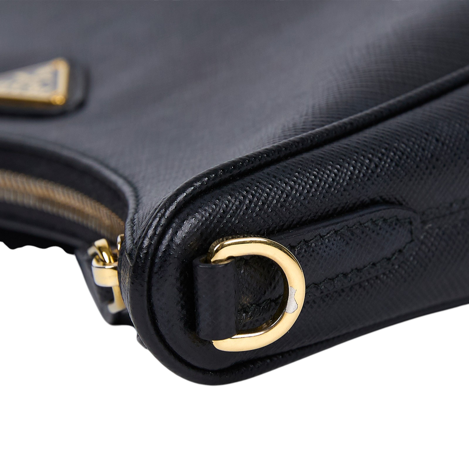 普拉達 PRADA Re-Edition 2005 Saffiano皮革手袋 1BH204_NZV 黑色皮革三合一 防塵袋