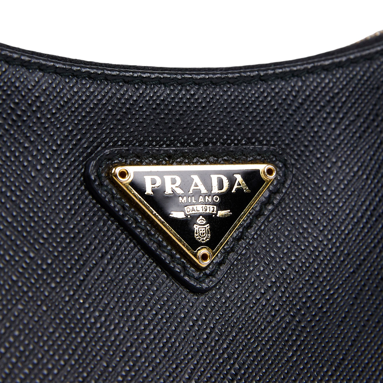 普拉達 PRADA Re-Edition 2005 Saffiano皮革手袋 1BH204_NZV 黑色皮革三合一 防塵袋