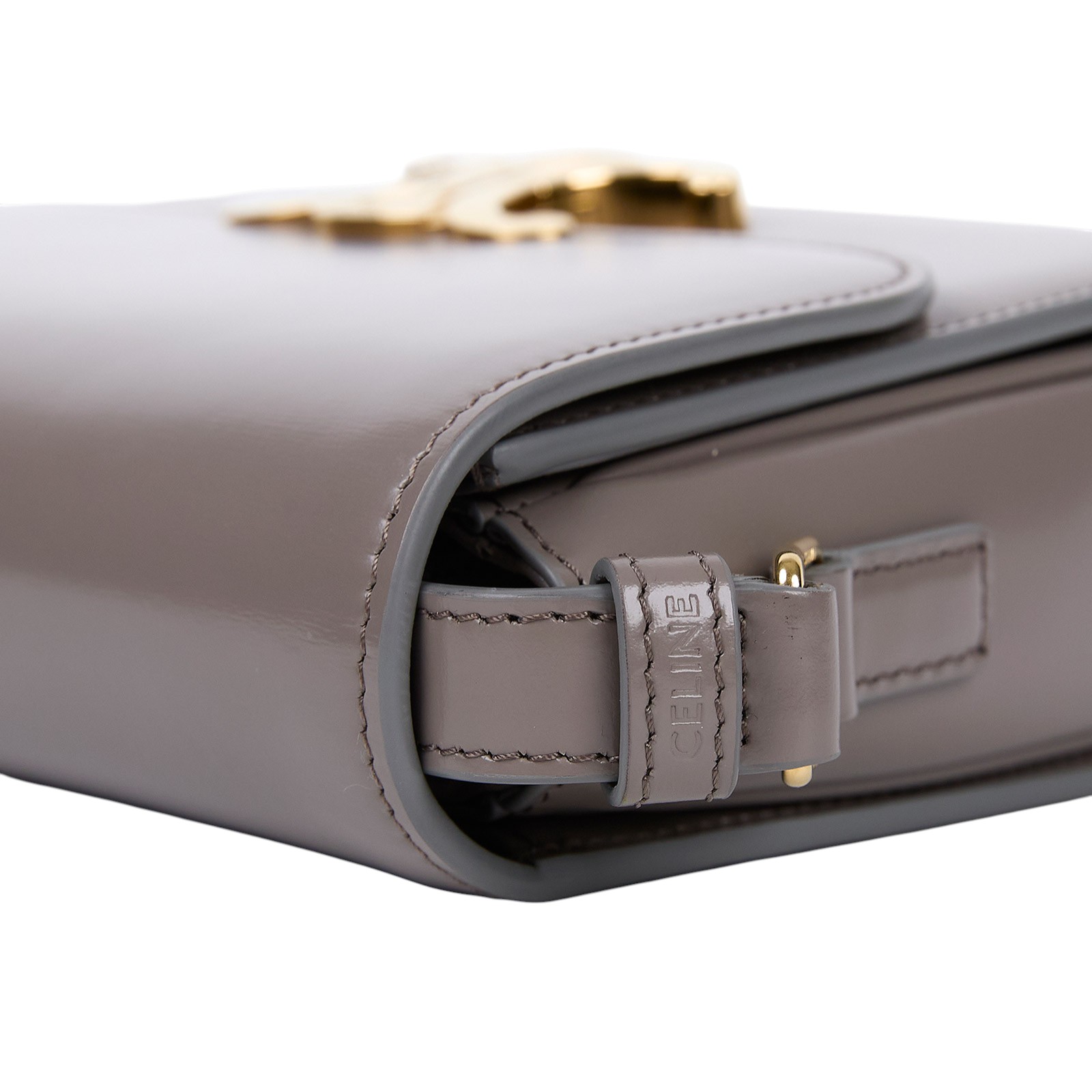 思琳 CELINE 亮面牛皮革 Teen Triomphe 凱旋門 肩背包 188423BF4 灰光滑牛皮TEEN TRIOMPHE凱旋門 防塵袋