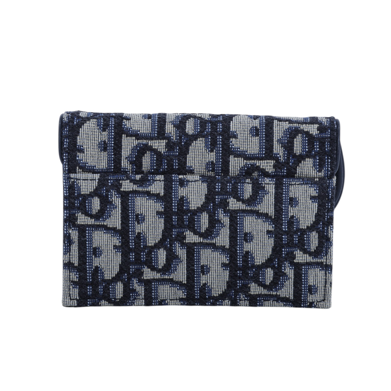 迪奧 CHRISTIAN DIOR Saddle 翻蓋卡片套 卡夾 緹花 S5611CTZQ 藍緹花SADDLE BLOOM卡夾 原廠盒子/防塵袋