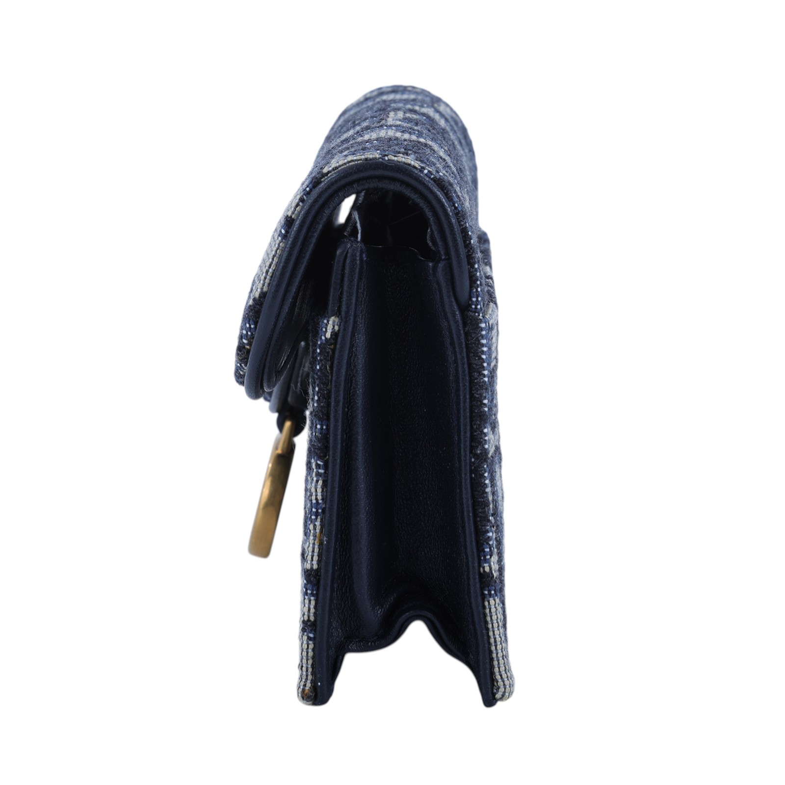 迪奧 CHRISTIAN DIOR Saddle 翻蓋卡片套 卡夾 緹花 S5611CTZQ 藍緹花SADDLE BLOOM卡夾 原廠盒子/防塵袋