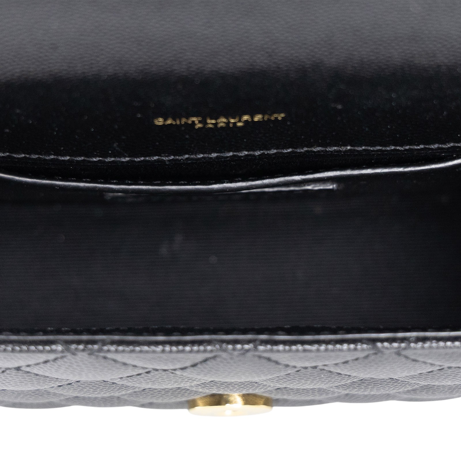 聖羅蘭 YSL SAINT LAURENT Envelope 粒面絎縫皮革 小型 信封袋 600195BOW91 黑金ENVELOPE 原廠盒子/購買證明