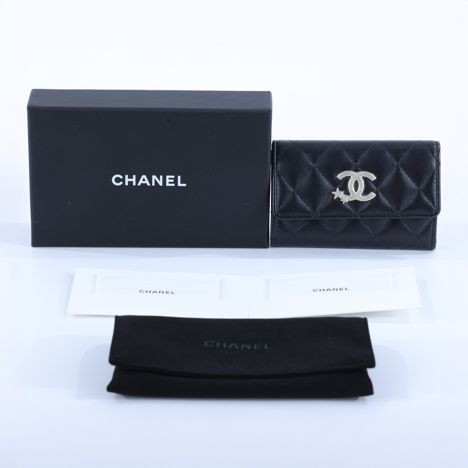 香奈兒 CHANEL 錢包 卡包 AP3729 B14929  晶片款 黑羊星星單層卡包 原廠盒子/防塵袋