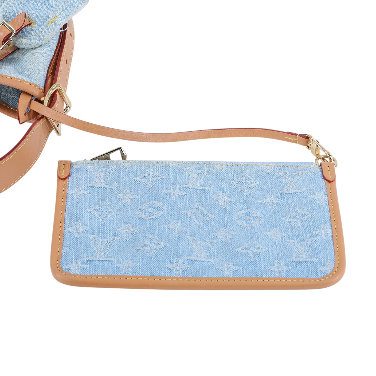 路易威登 LOUIS VUITTON CarryAll PM 肩背包 丹寧 M11462 晶片款 丹寧CARRYALL PM 原廠盒子/防塵袋/購買證明影本