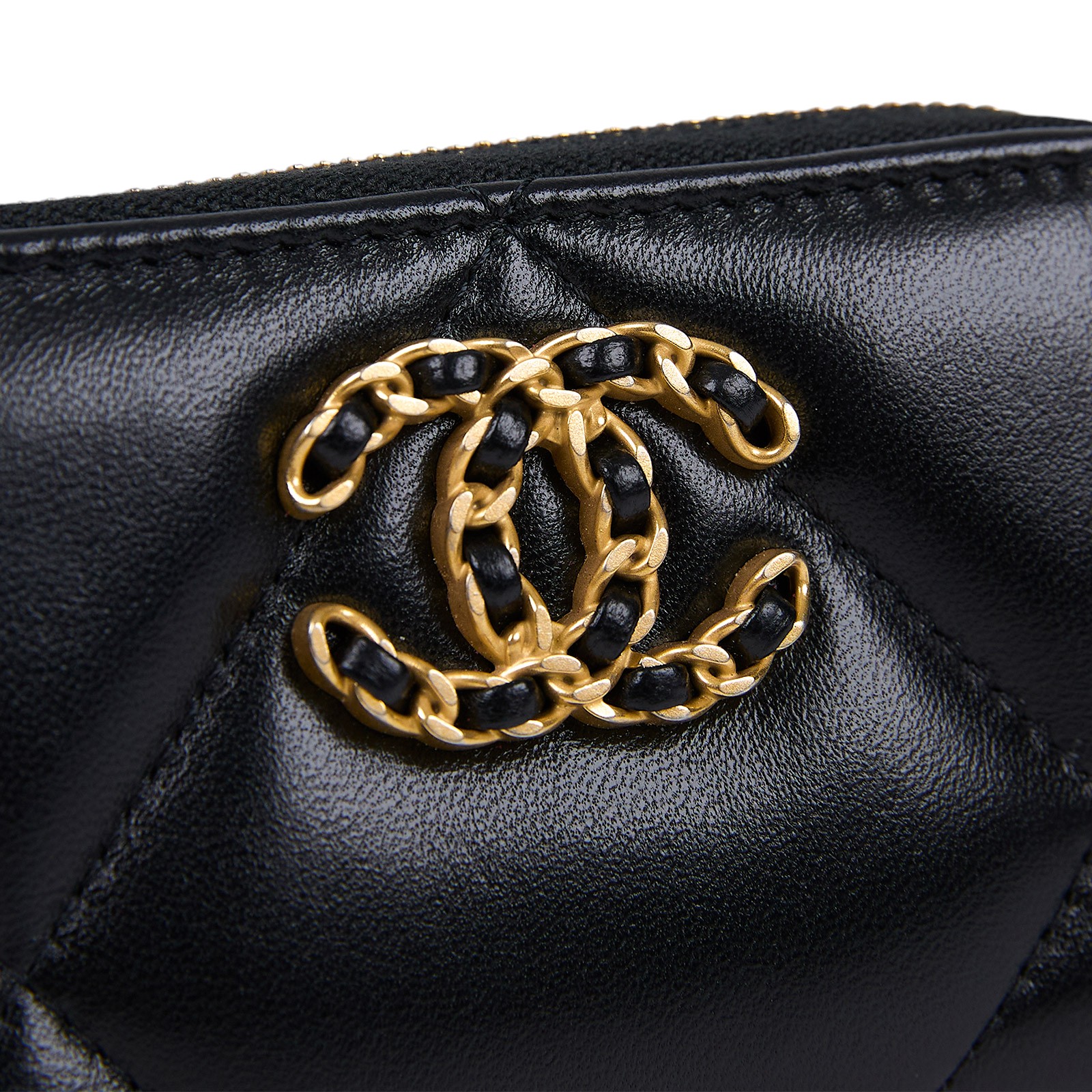 香奈兒 CHANEL 19 拉鍊 零錢包 AP0949 晶片款 黑19拉鍊零錢包 原廠盒子/防塵袋/購買證明影本