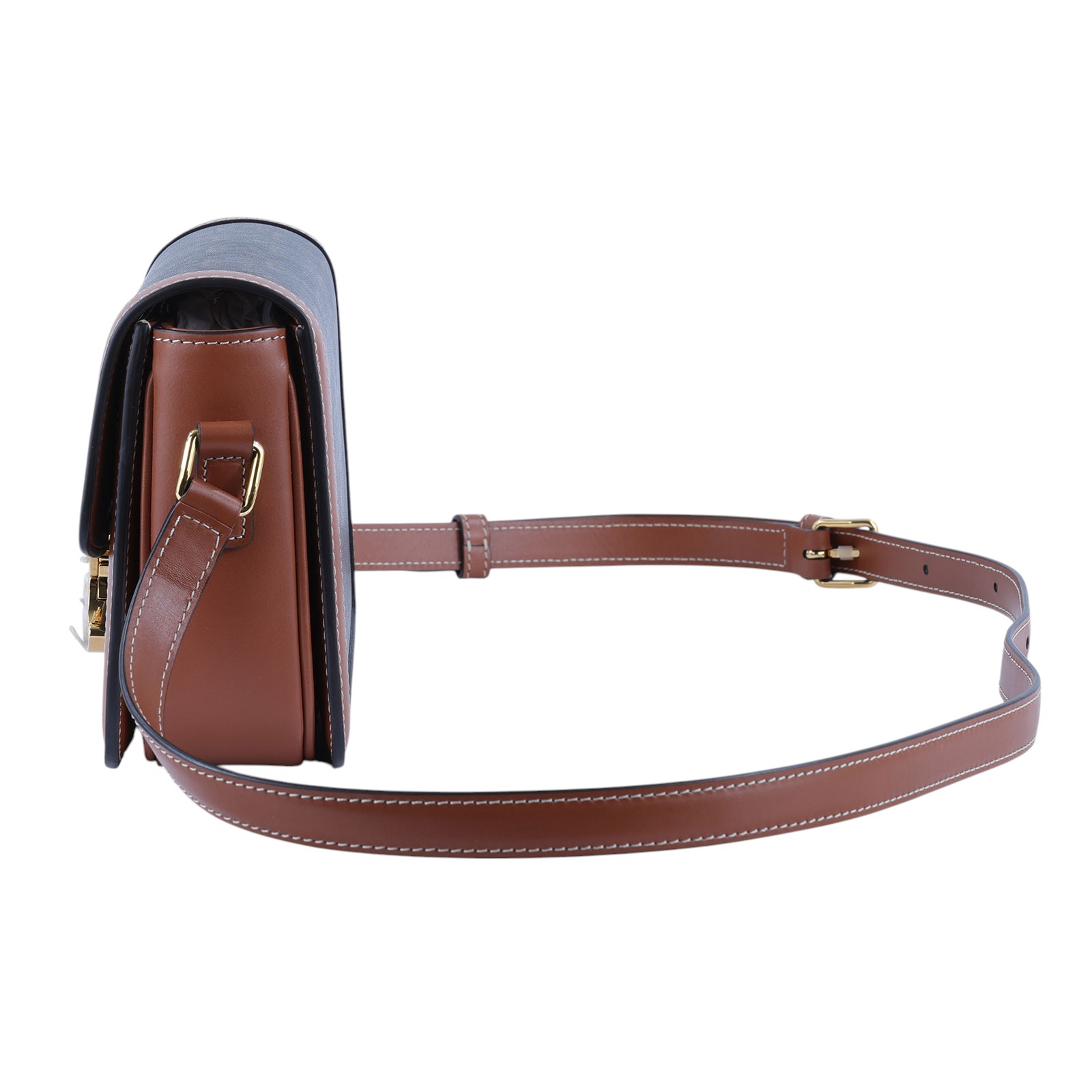 思琳 CELINE 標誌印花 牛皮革 Teen Triomphe 凱旋門 肩背包 188882BZ4 棕凱旋TEEN TRIOMPHE肩背包 防塵袋