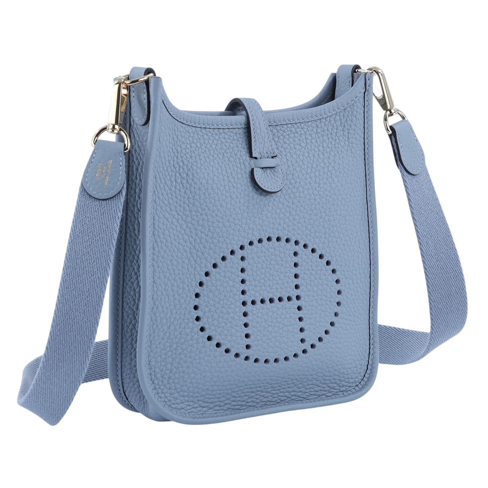 愛馬仕 Hermes Evelyne Bag Mini 伊芙琳包 Evelyne 16 木偶灰 金色五金 H085945CPBV K刻  原廠盒子/防塵袋/購買證明