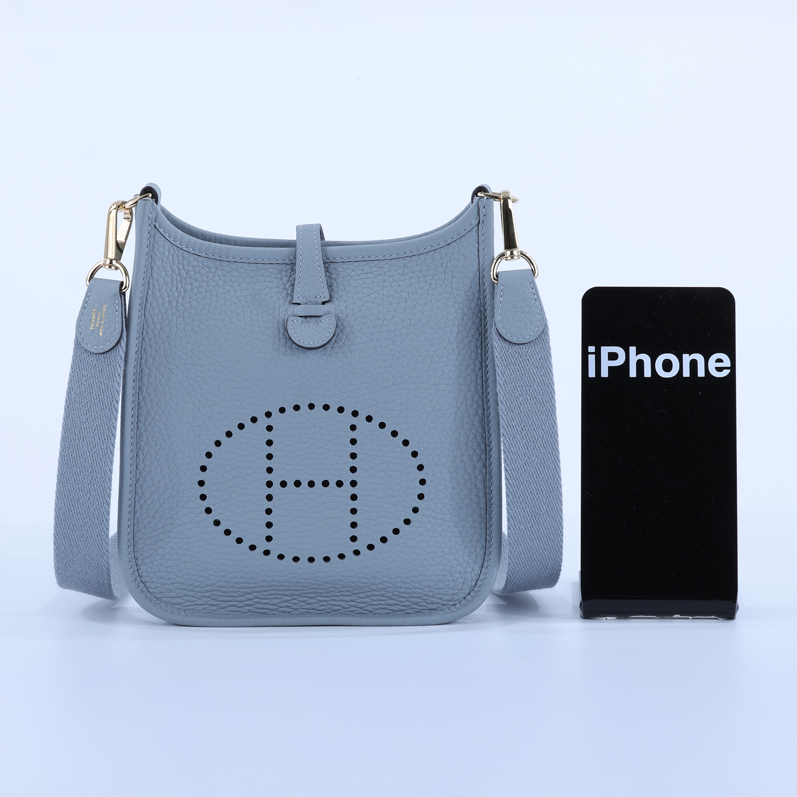 愛馬仕 Hermes Evelyne Bag Mini 伊芙琳包 Evelyne 16 木偶灰 金色五金 H085945CPBV K刻  原廠盒子/防塵袋/購買證明