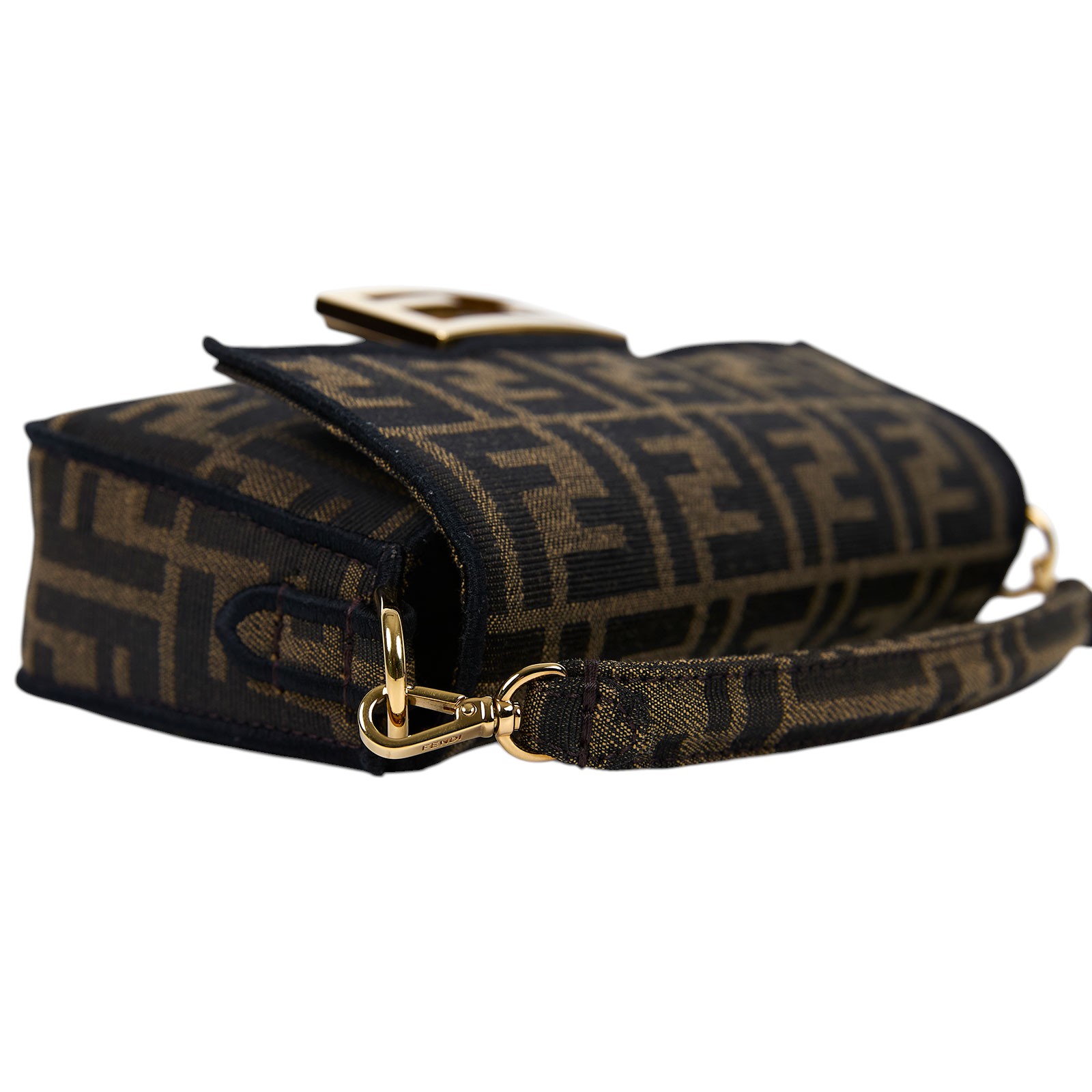 芬迪 FENDI Baguette  8BS017A6V5 棕FF迷你法棍包 原廠盒子/防塵袋/背帶