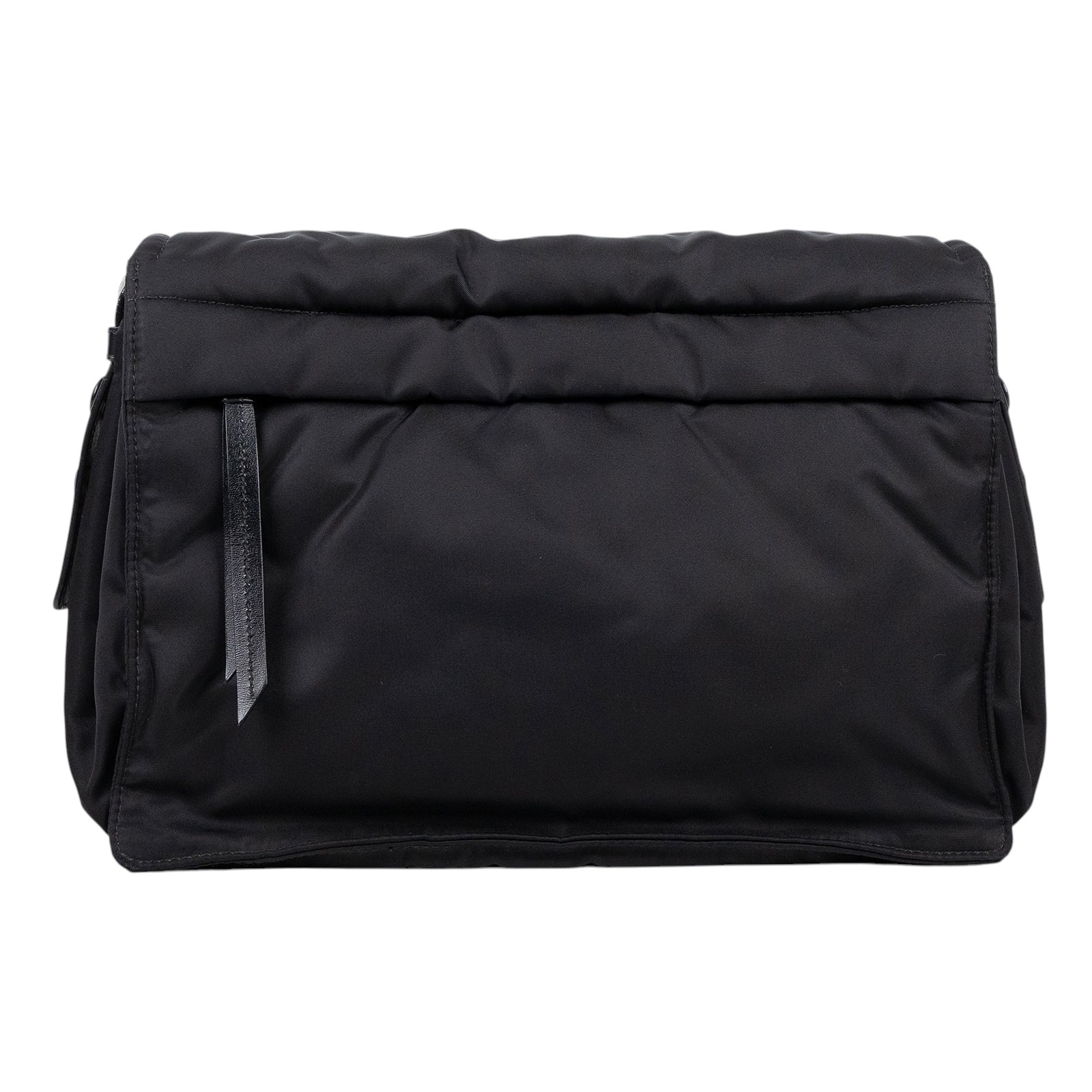 普拉達 PRADA Re-Nylon 夾棉 肩背袋 中型  1BD255_RDLN 黑尼龍郵差包 無附屬品